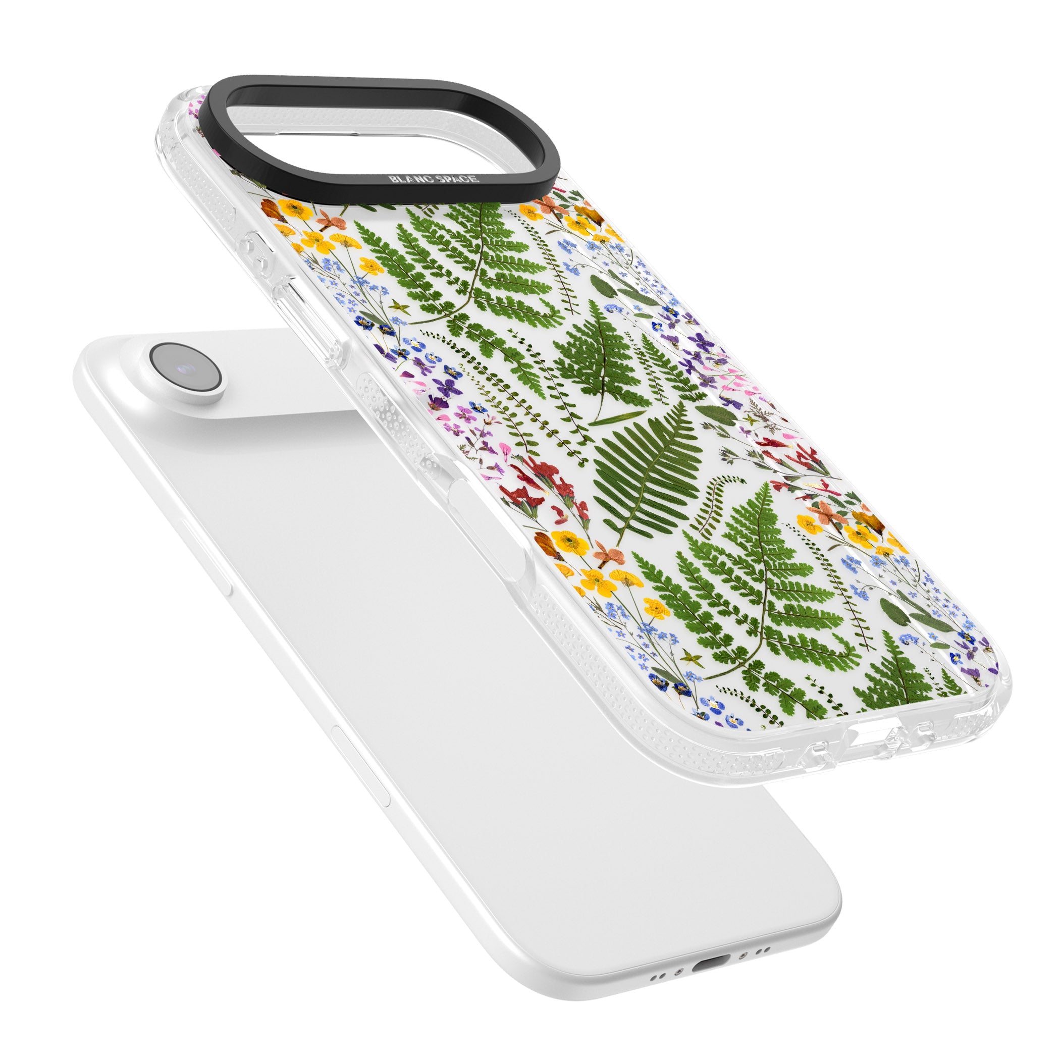 Botanical Fern & Floral iPhone 17 Air Impact Air Clear Phone Case Colours