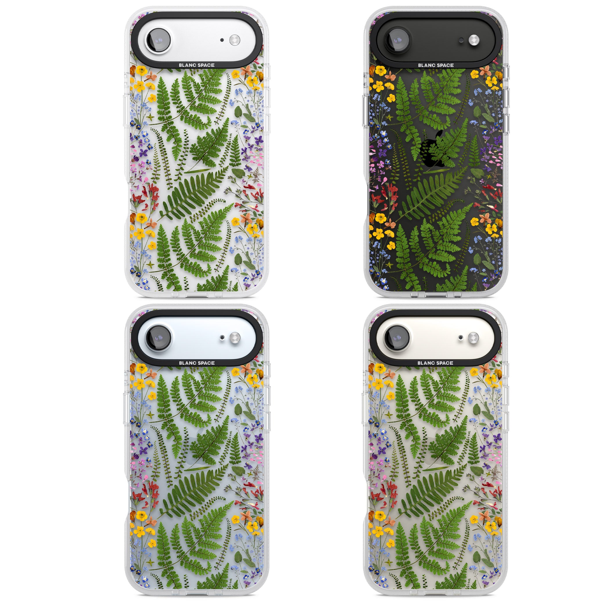 Botanical Fern & Floral iPhone 17 Air Impact Air Clear Phone Case APT Impact Protection