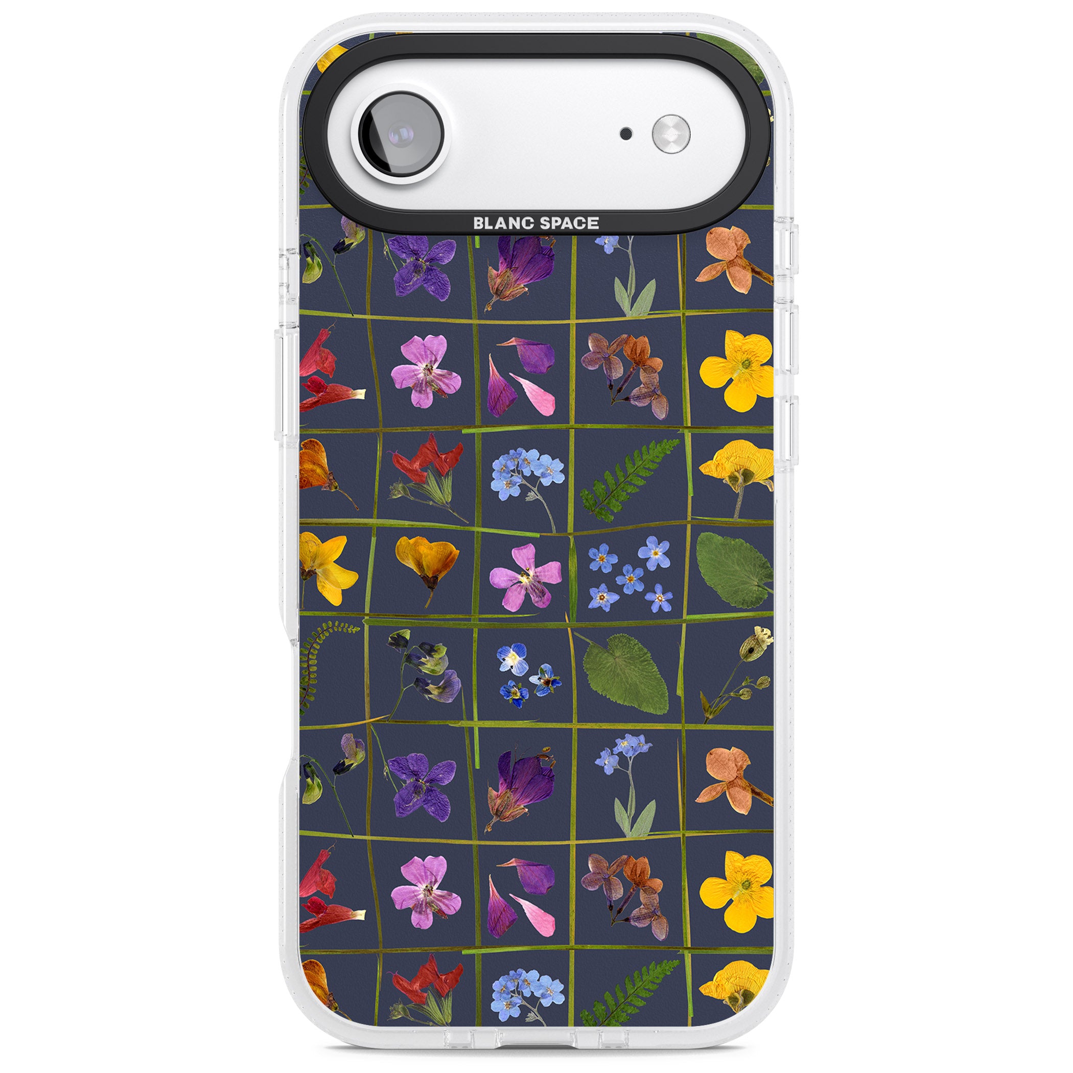 Wildflower Grid iPhone 17 Air Impact Air Clear Phone Case