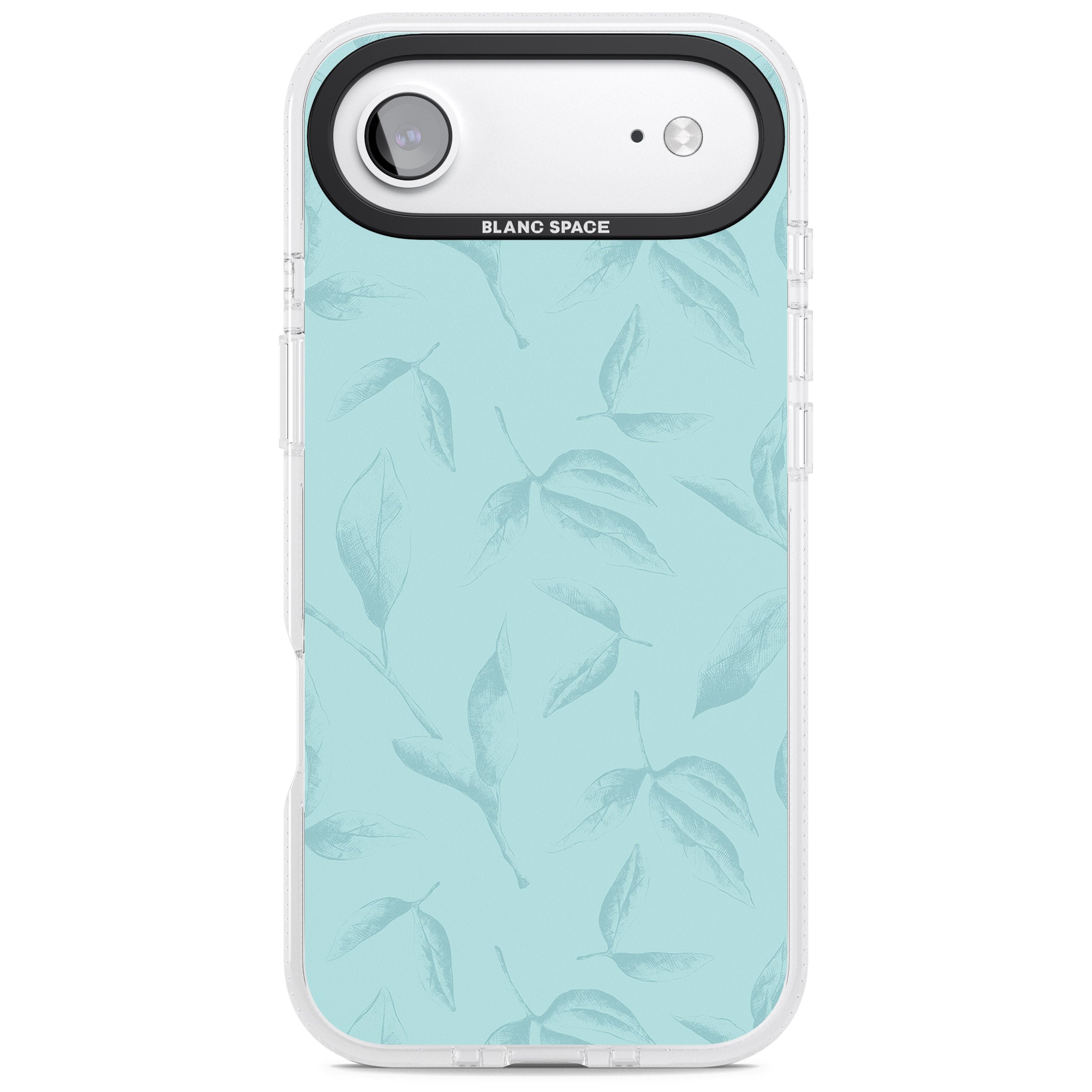 Blue Leaf Botanical iPhone 17 Air Impact Air Clear Phone Case