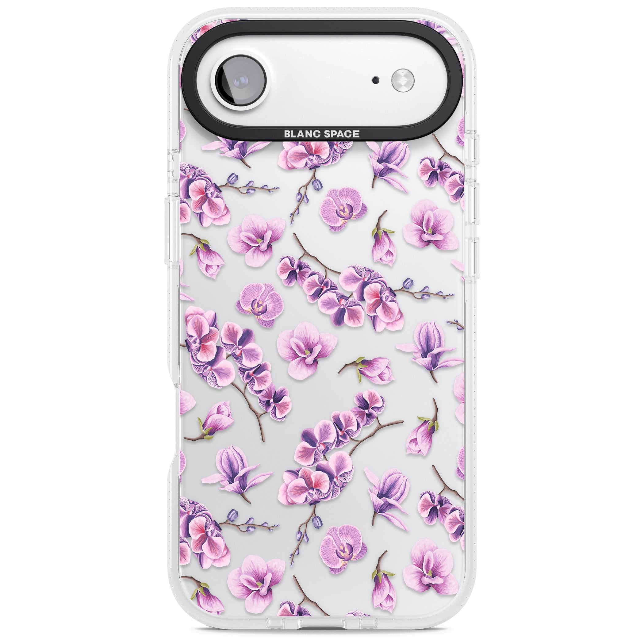 Purple Orchids Floral iPhone 17 Air Impact Air Clear Phone Case