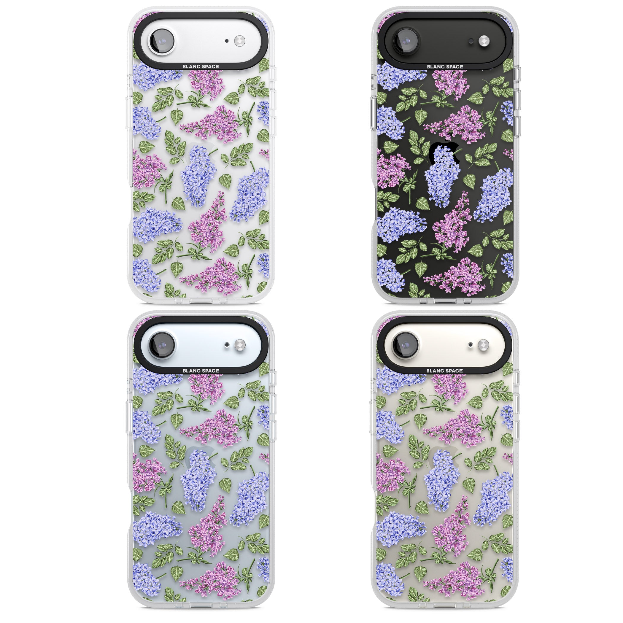 Purple Blossoms Transparent Floral iPhone 17 Air Impact Air Clear Phone Case APT Impact Protection