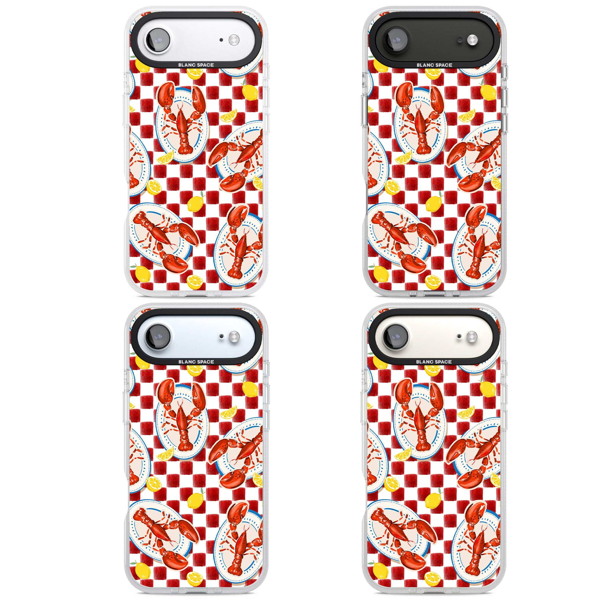 Red Lobster Checkered iPhone 17 Air Impact Air Clear Phone Case APT Impact Protection