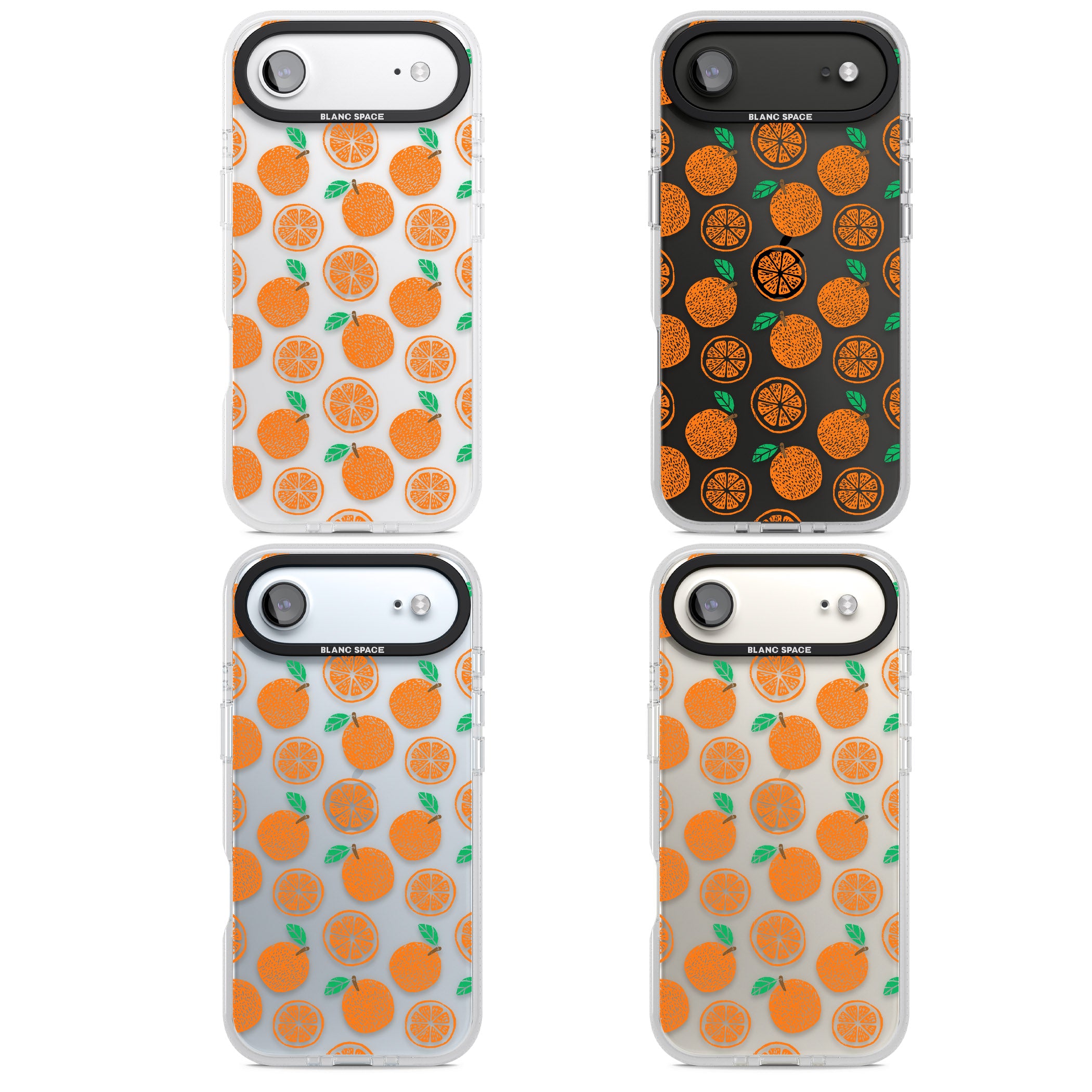 Orange Pattern iPhone 17 Air Impact Air Clear Phone Case APT Impact Protection