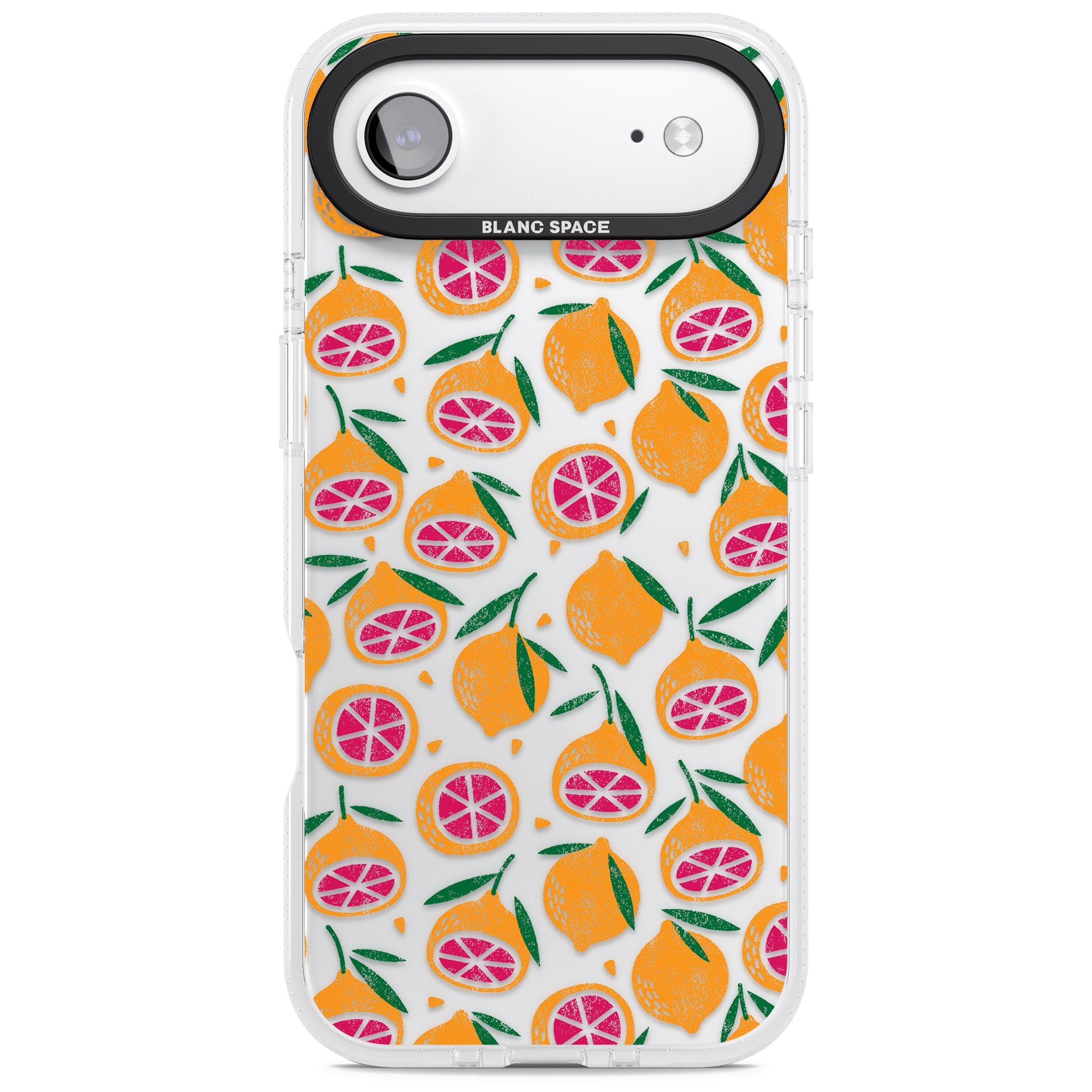 Blood Orange Fruit Pattern Transparent iPhone 17 Air Impact Air Clear Phone Case