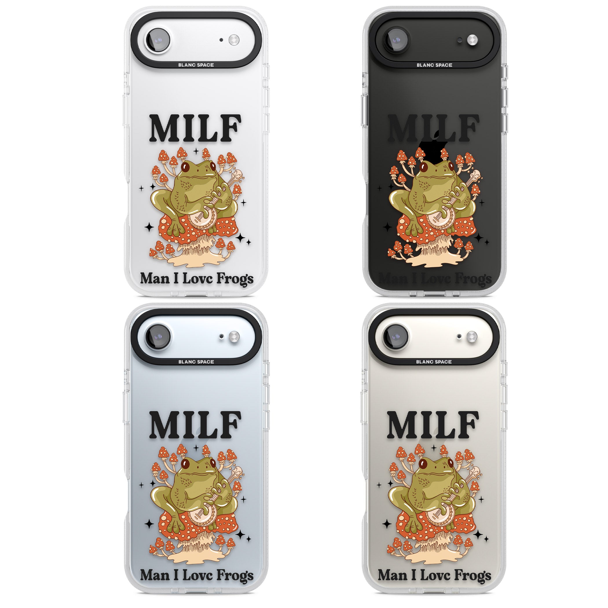 Man I Love Frogs iPhone 17 Air Impact Air Clear Phone Case APT Impact Protection