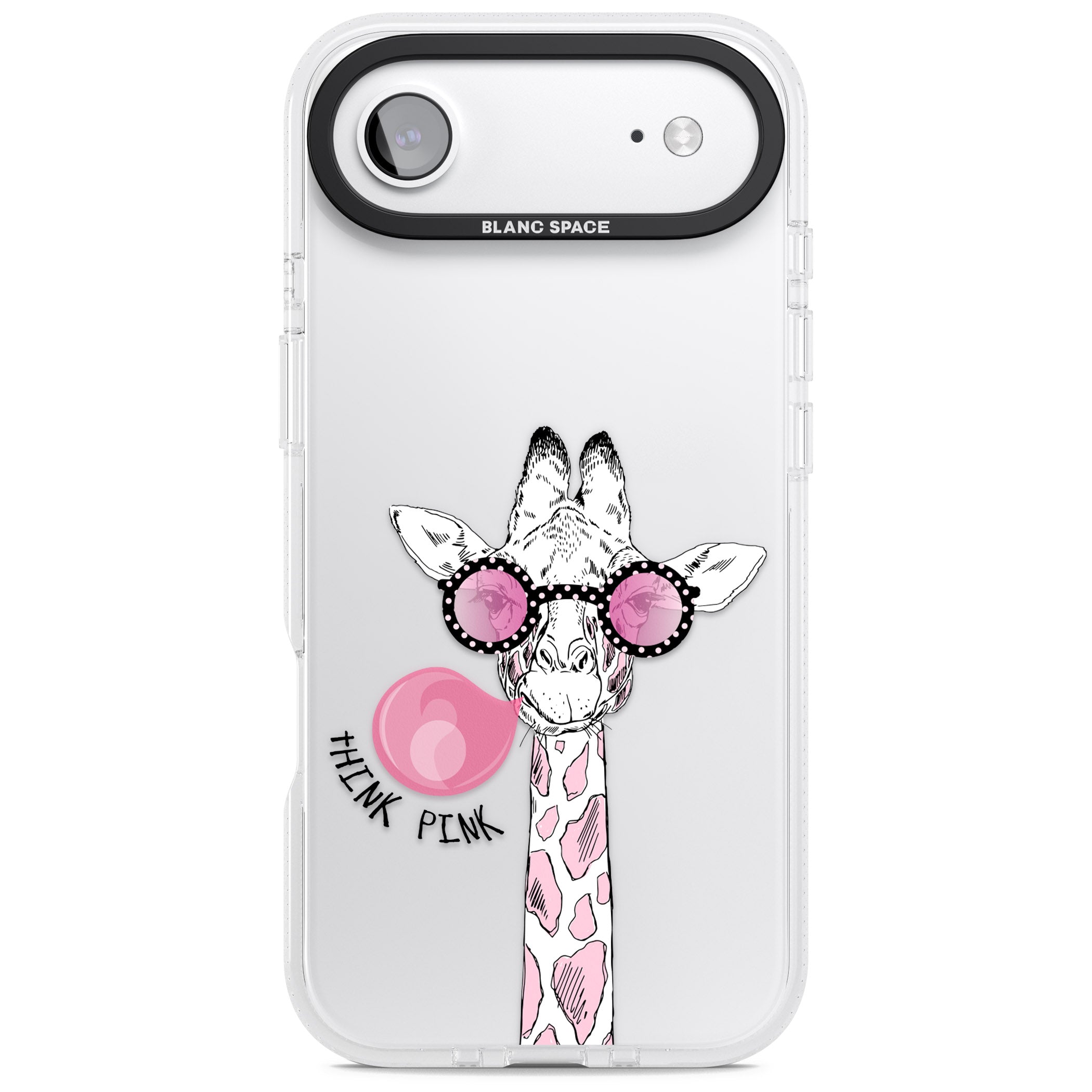 Think Pink Giraffe iPhone 17 Air Impact Air Clear Phone Case