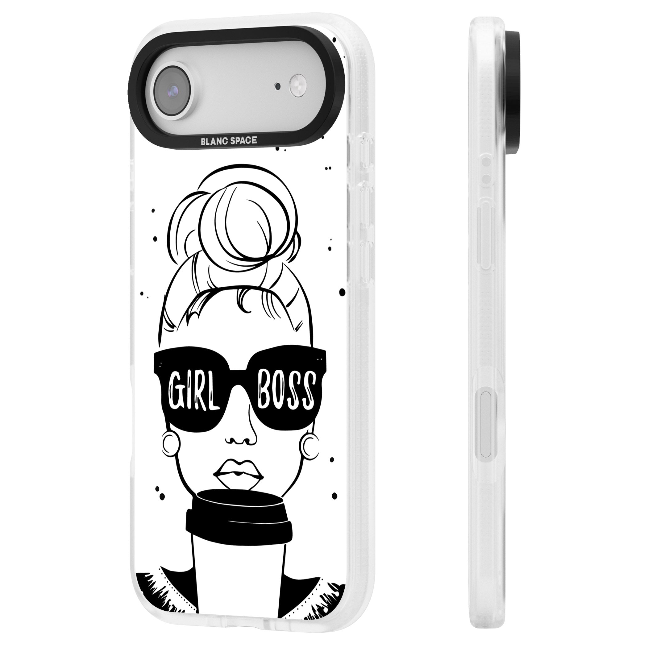 Girl Boss iPhone 17 Air Impact Air Clear Phone Case Side Profile