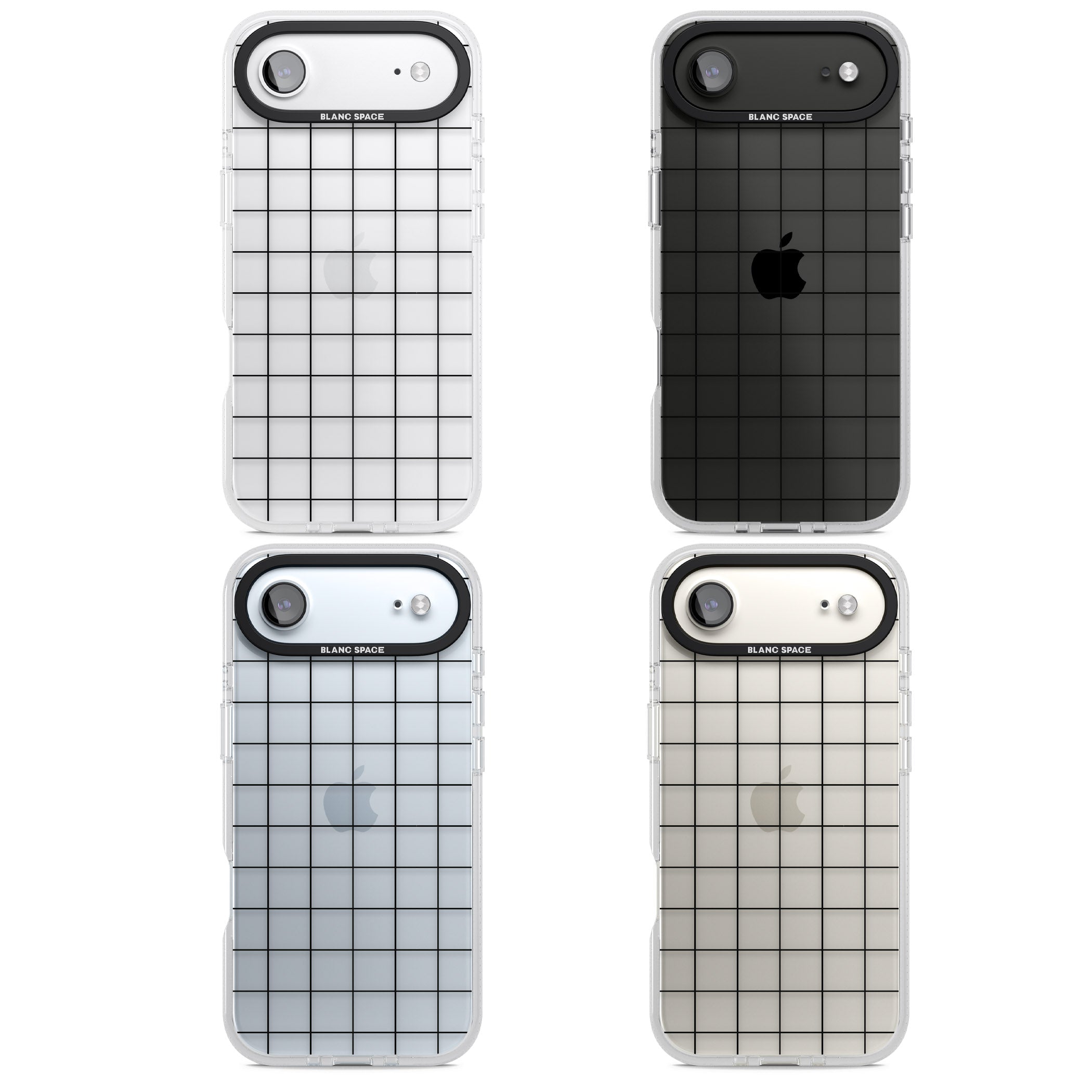 Simplistic Large Grid iPhone 17 Air Impact Air Clear Phone Case APT Impact Protection