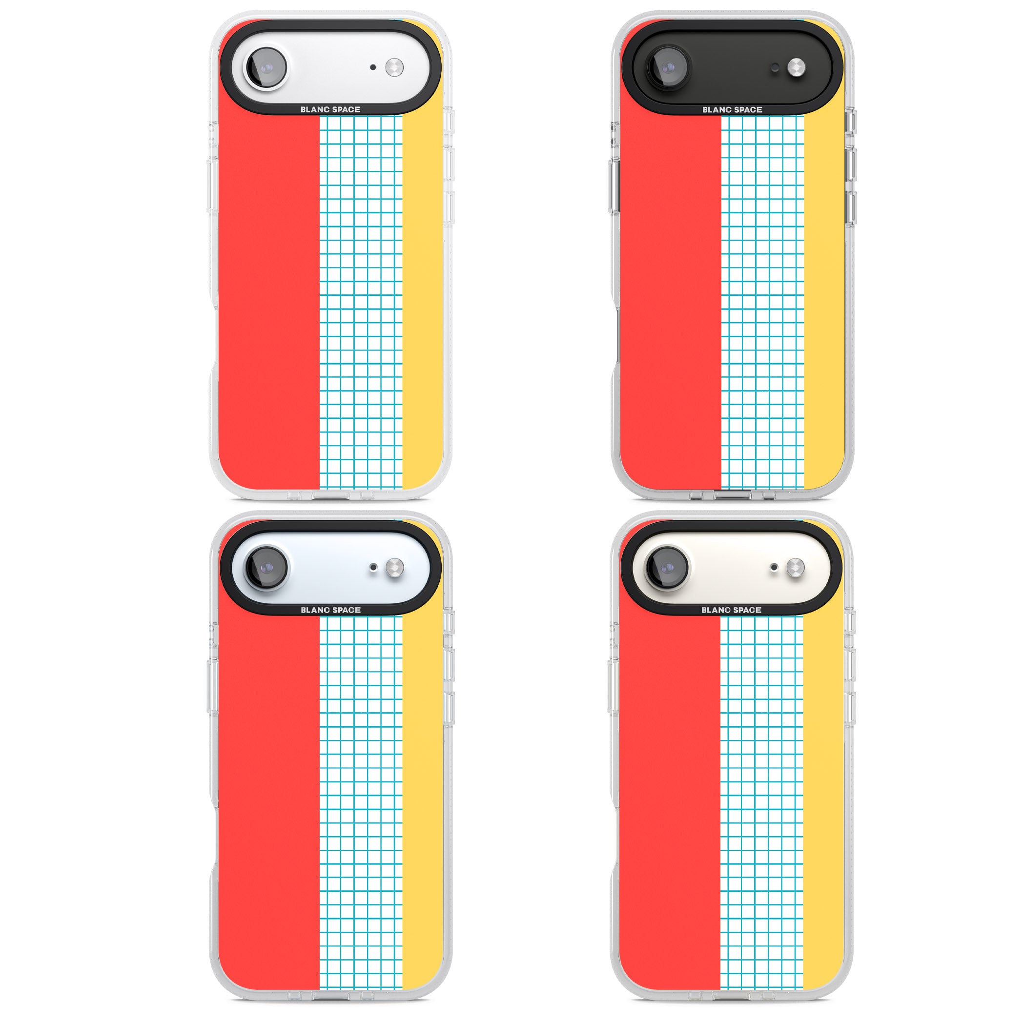 Abstract Grid Red, Blue, Yellow iPhone 17 Air Impact Air Clear Phone Case APT Impact Protection