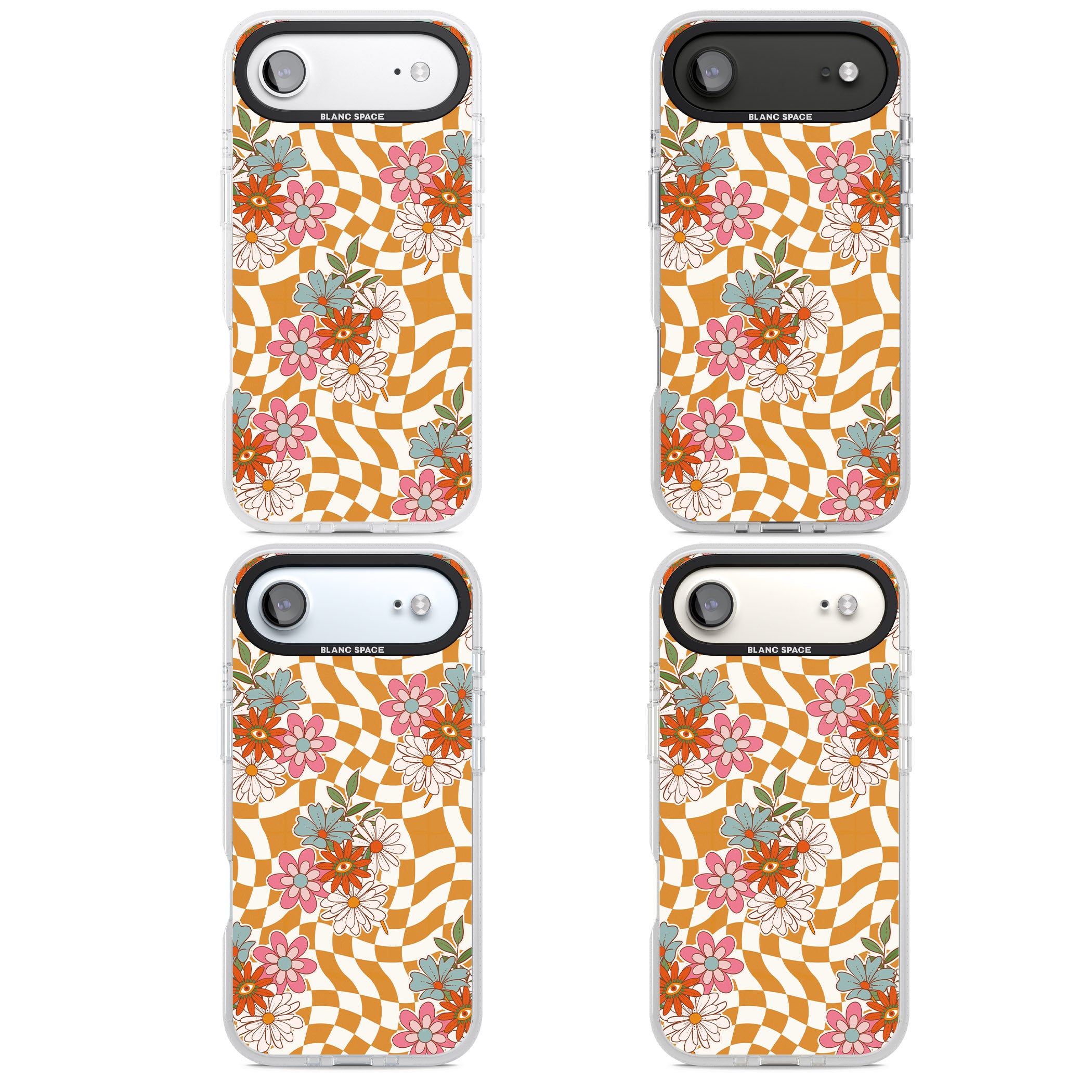 Wavy Checked Bloom iPhone 17 Air Impact Air Clear Phone Case APT Impact Protection