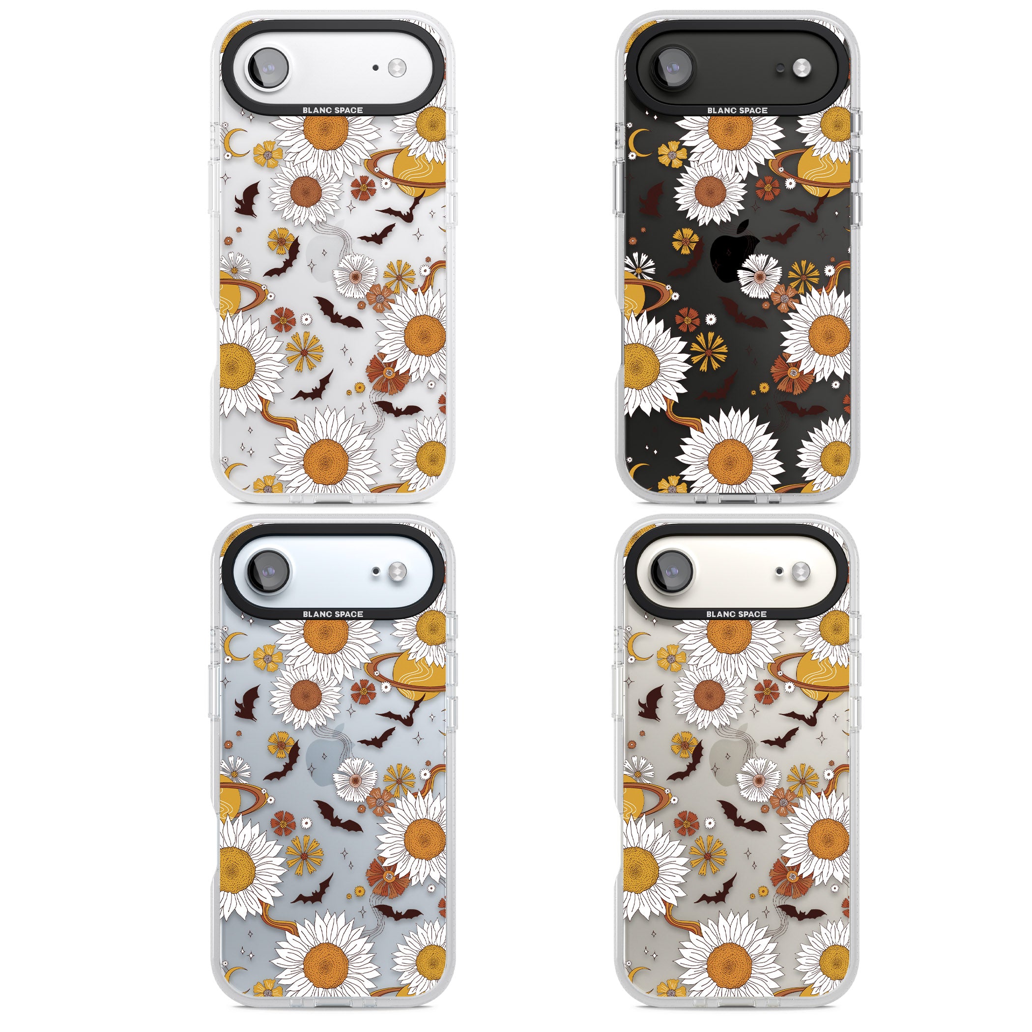 Halloween Bats And Planets iPhone 17 Air Impact Air Clear Phone Case APT Impact Protection