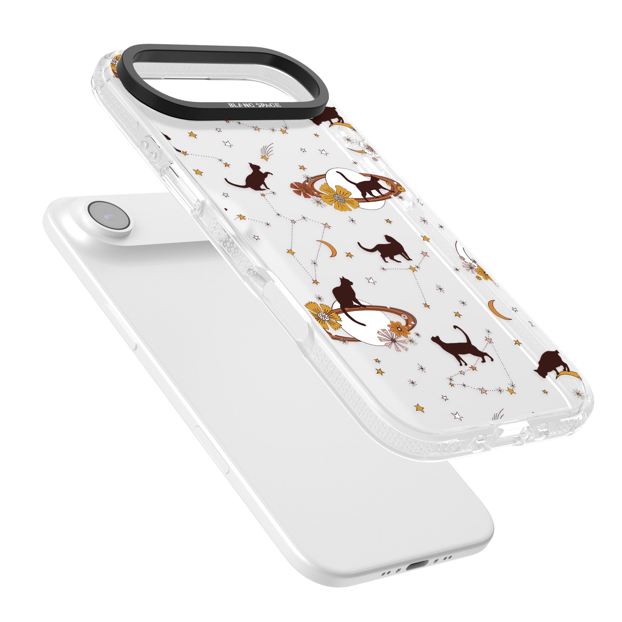 Halloween Cats And Astrology iPhone 17 Air Impact Air Clear Phone Case Colours