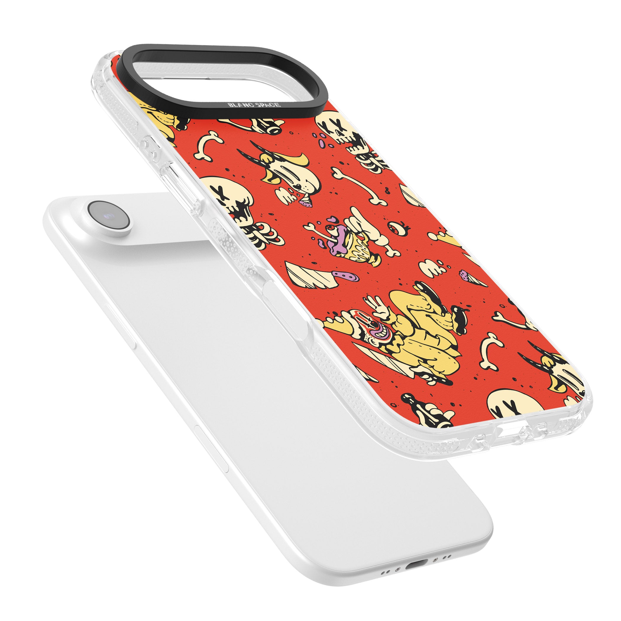 Red Retro Halloween Pattern iPhone 17 Air Impact Air Clear Phone Case Colours