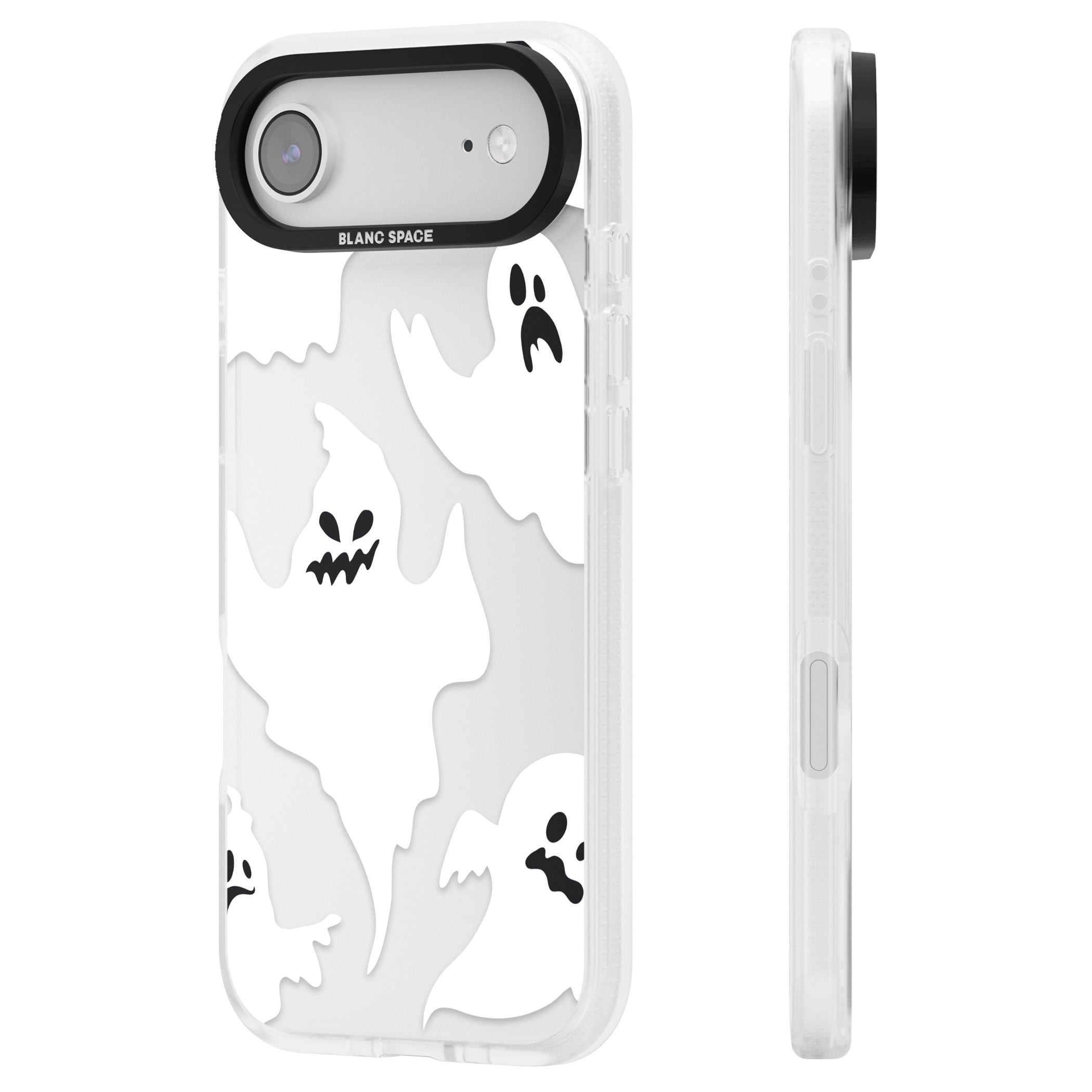 Ghost Pattern iPhone 17 Air Impact Air Clear Phone Case Side Profile