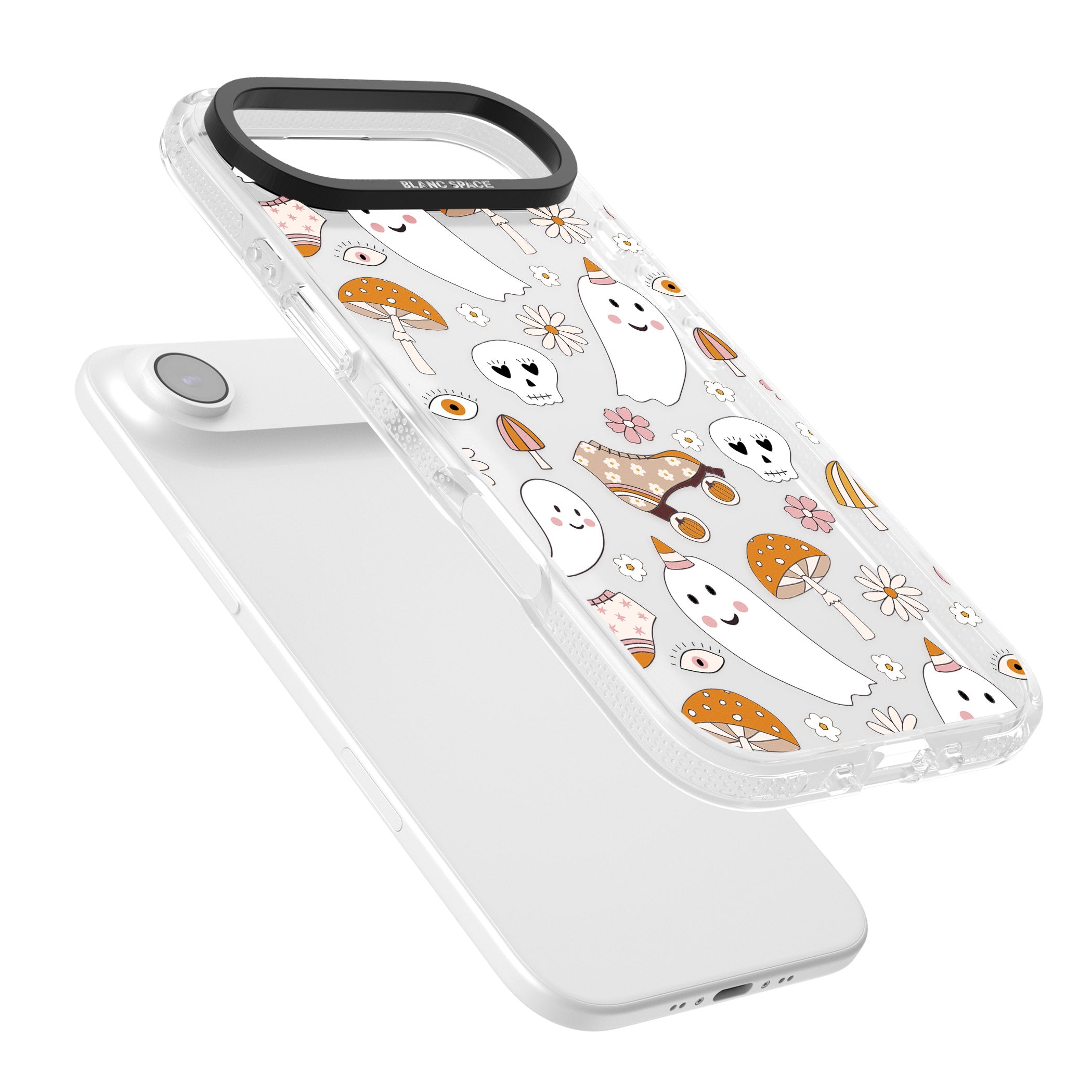 Cute Ghost And Skulls Pattern iPhone 17 Air Impact Air Clear Phone Case Colours