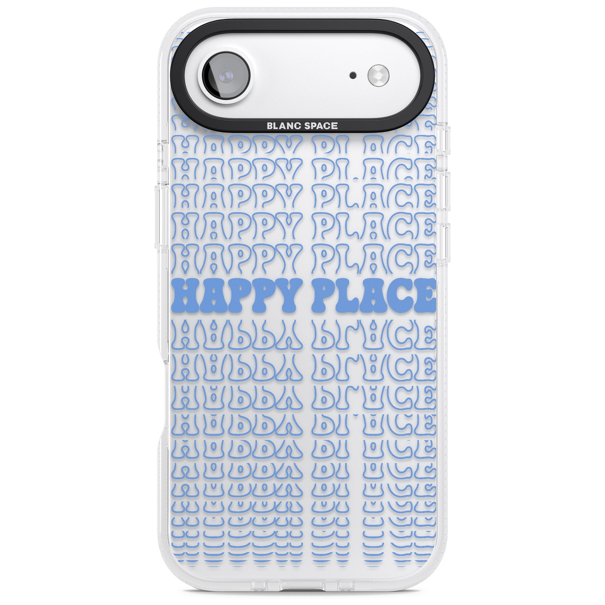 Happy Place (Blue) iPhone 17 Air Impact Air Clear Phone Case