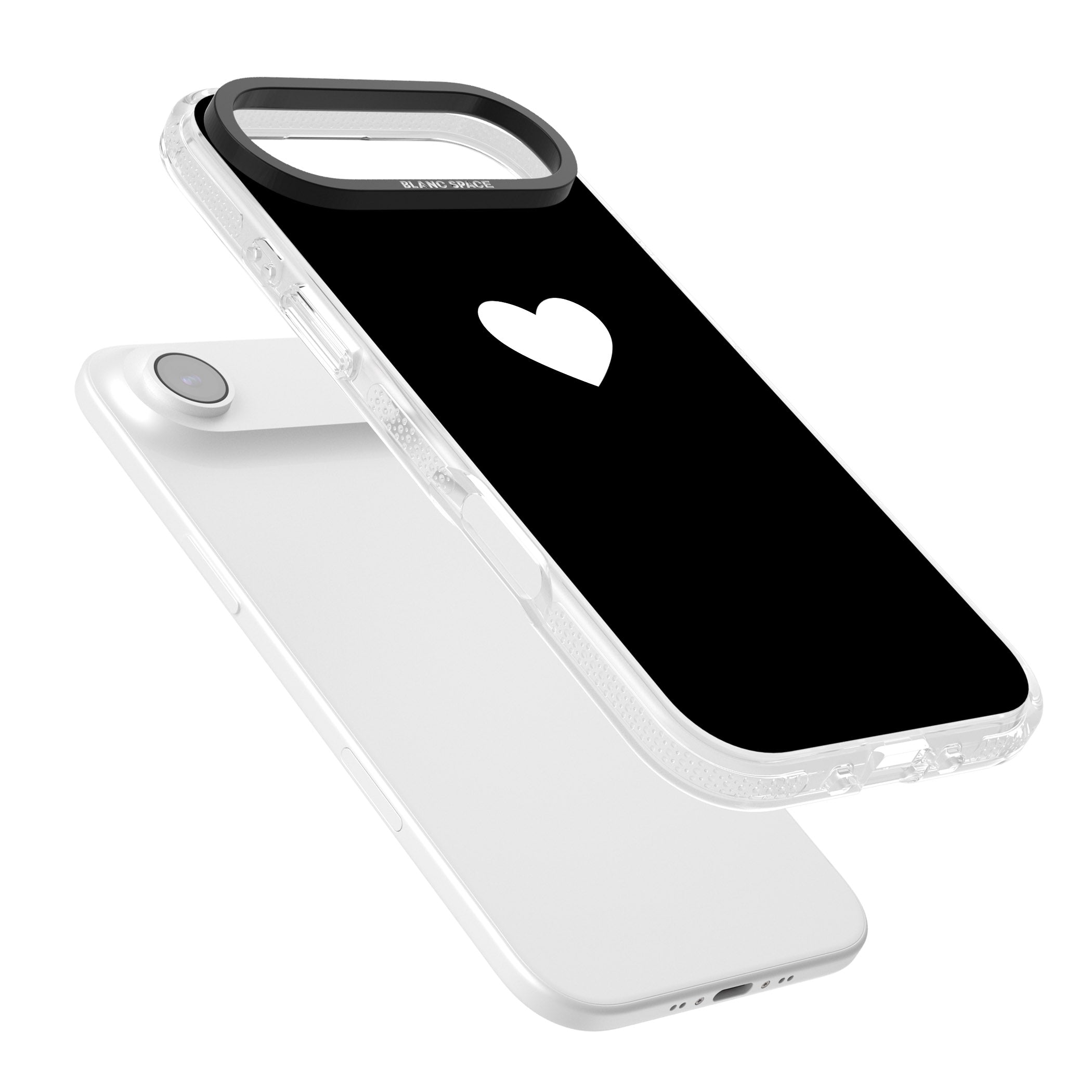 Single Heart Design: White & iPhone 17 Air Impact Air Clear Phone Case Colours
