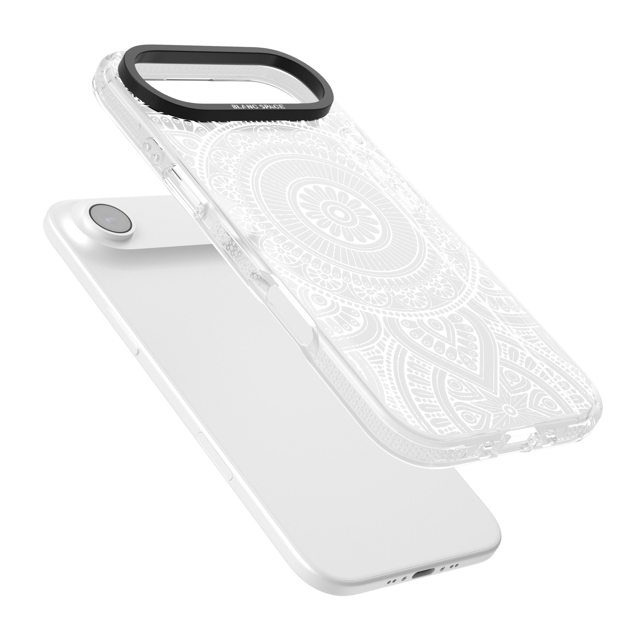 White Henna Flower Wheel iPhone 17 Air Impact Air Clear Phone Case Colours