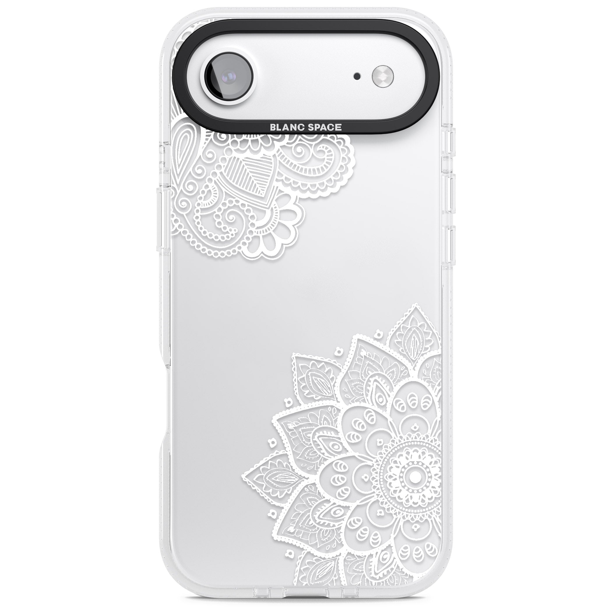 White Henna Florals iPhone 17 Air Impact Air Clear Phone Case