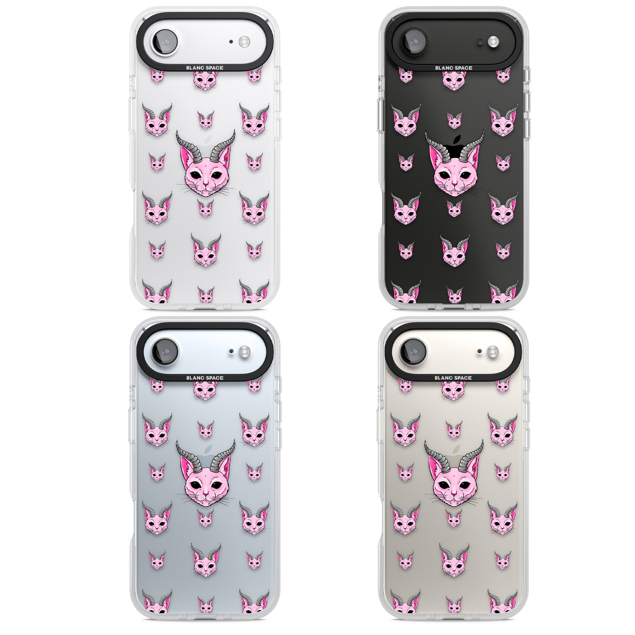 Demon Cat Pattern iPhone 17 Air Impact Air Clear Phone Case APT Impact Protection