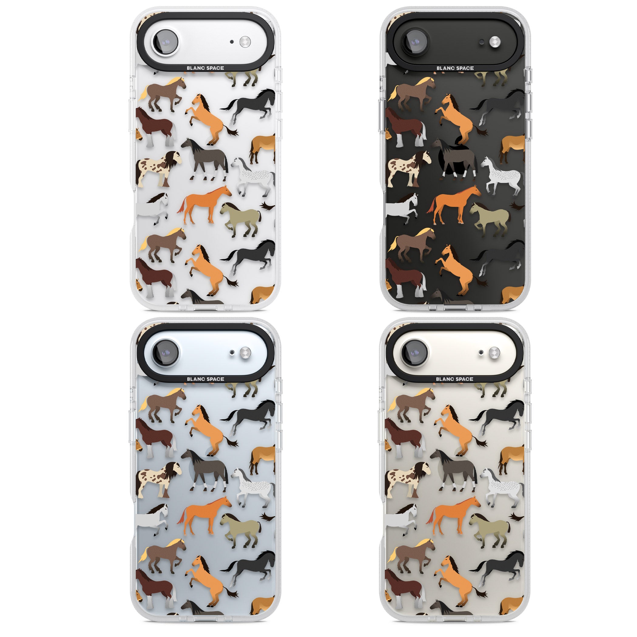 Horse Pattern iPhone 17 Air Impact Air Clear Phone Case APT Impact Protection