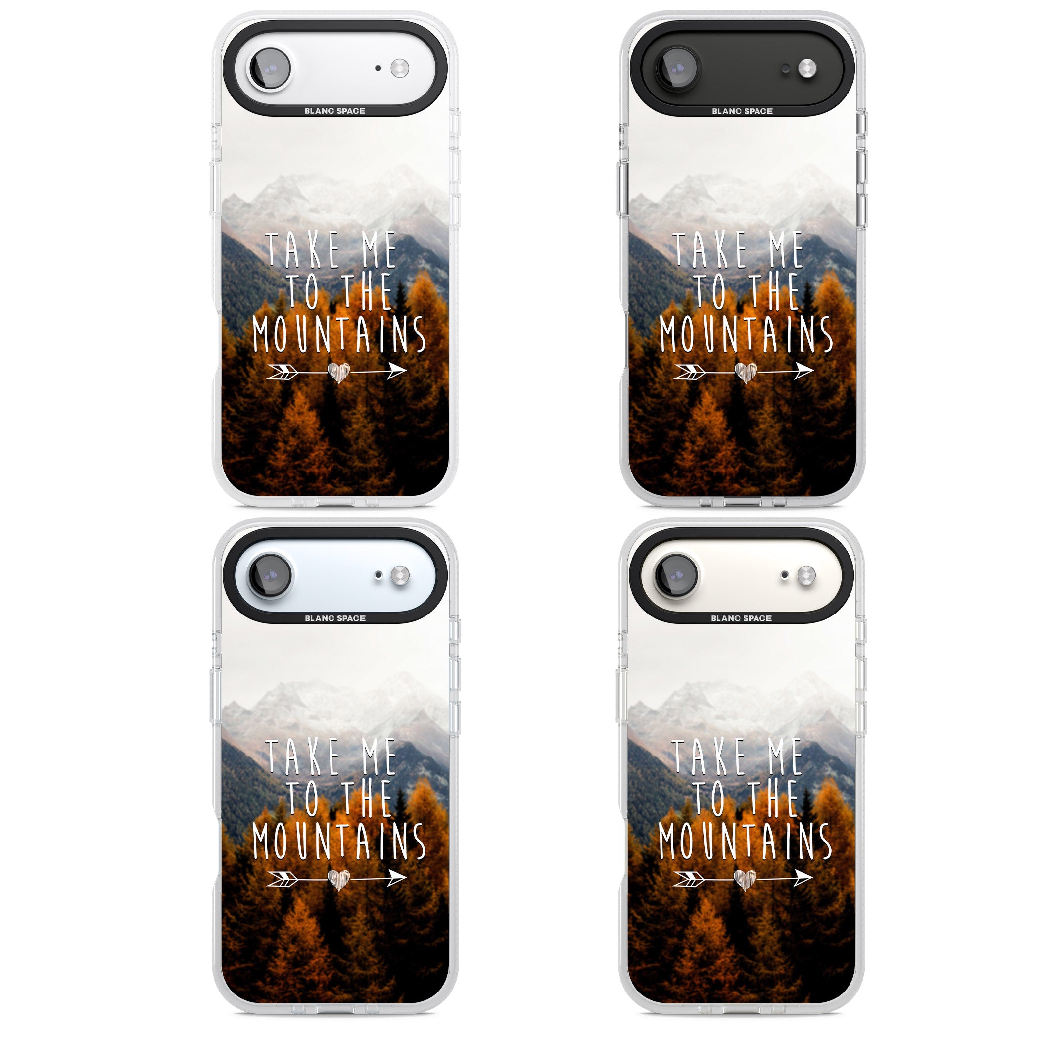 Take Me Mountains Quote iPhone 17 Air Impact Air Clear Phone Case APT Impact Protection