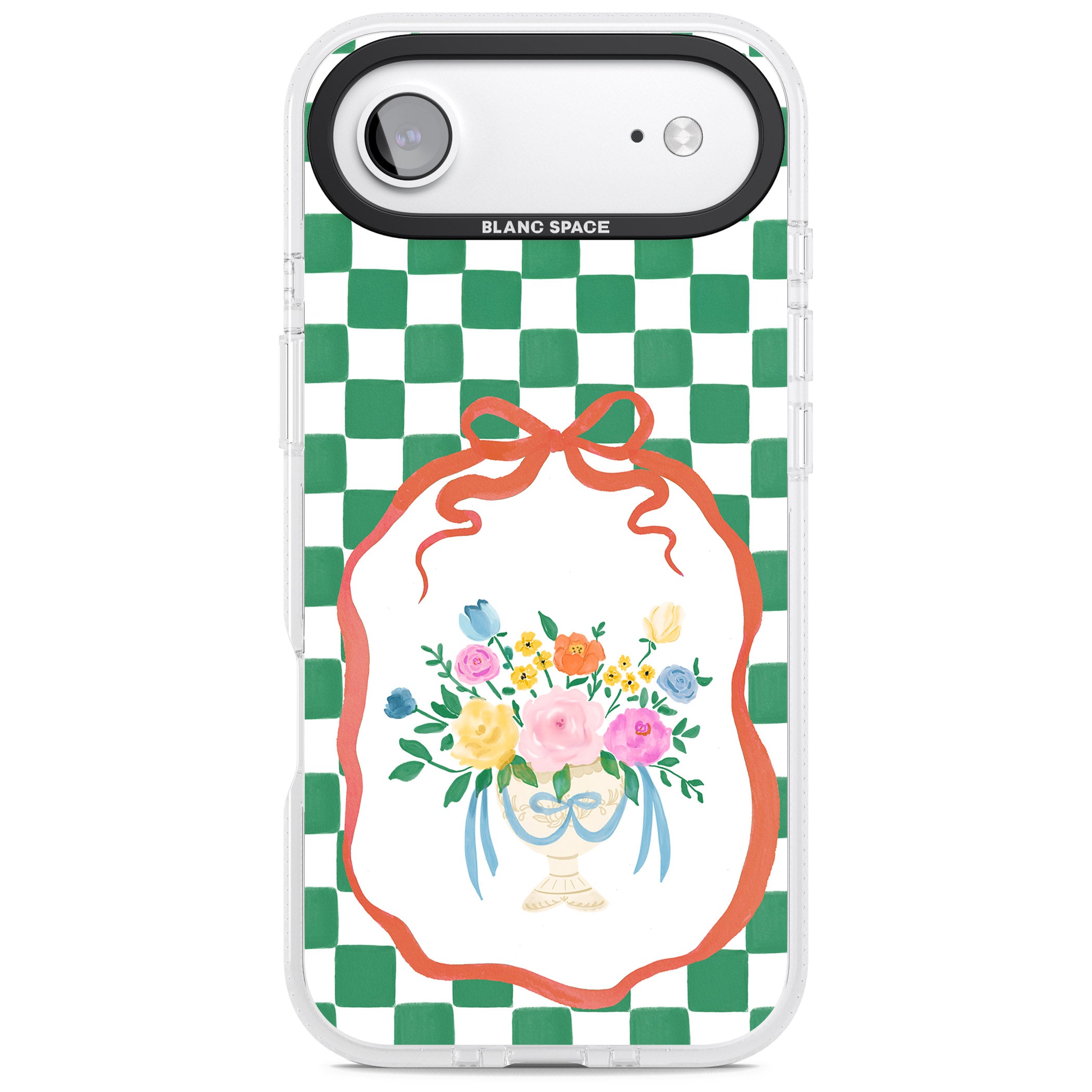 Green Checked Bouquet iPhone 17 Air Impact Air Clear Phone Case
