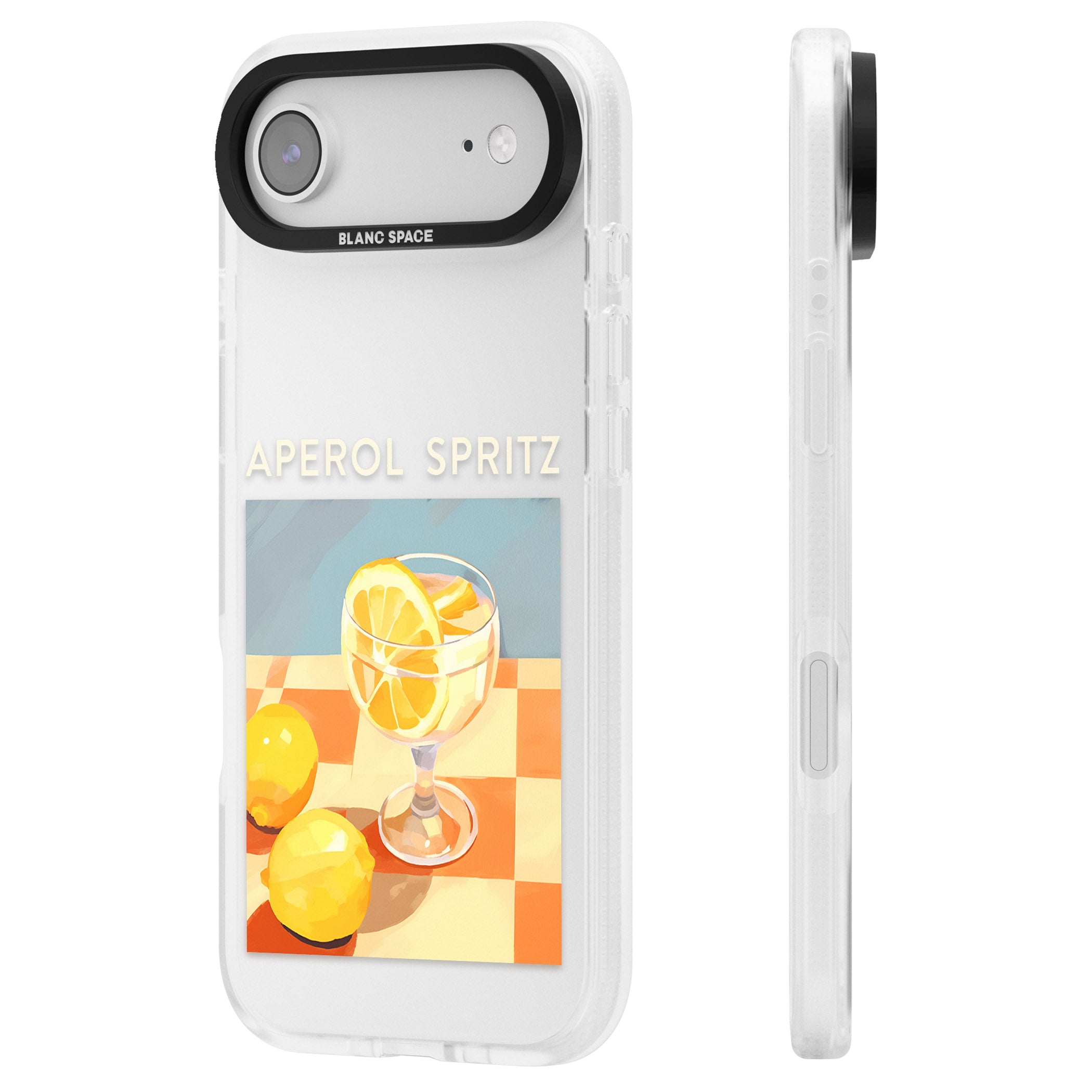 Lemon Spritz iPhone 17 Air Impact Air Clear Phone Case Side Profile