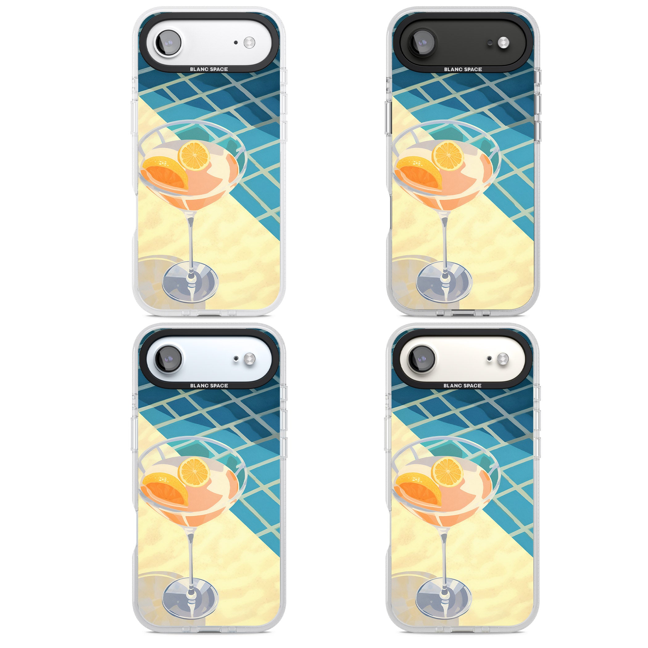 Poolside Citrus Cocktail iPhone 17 Air Impact Air Clear Phone Case APT Impact Protection