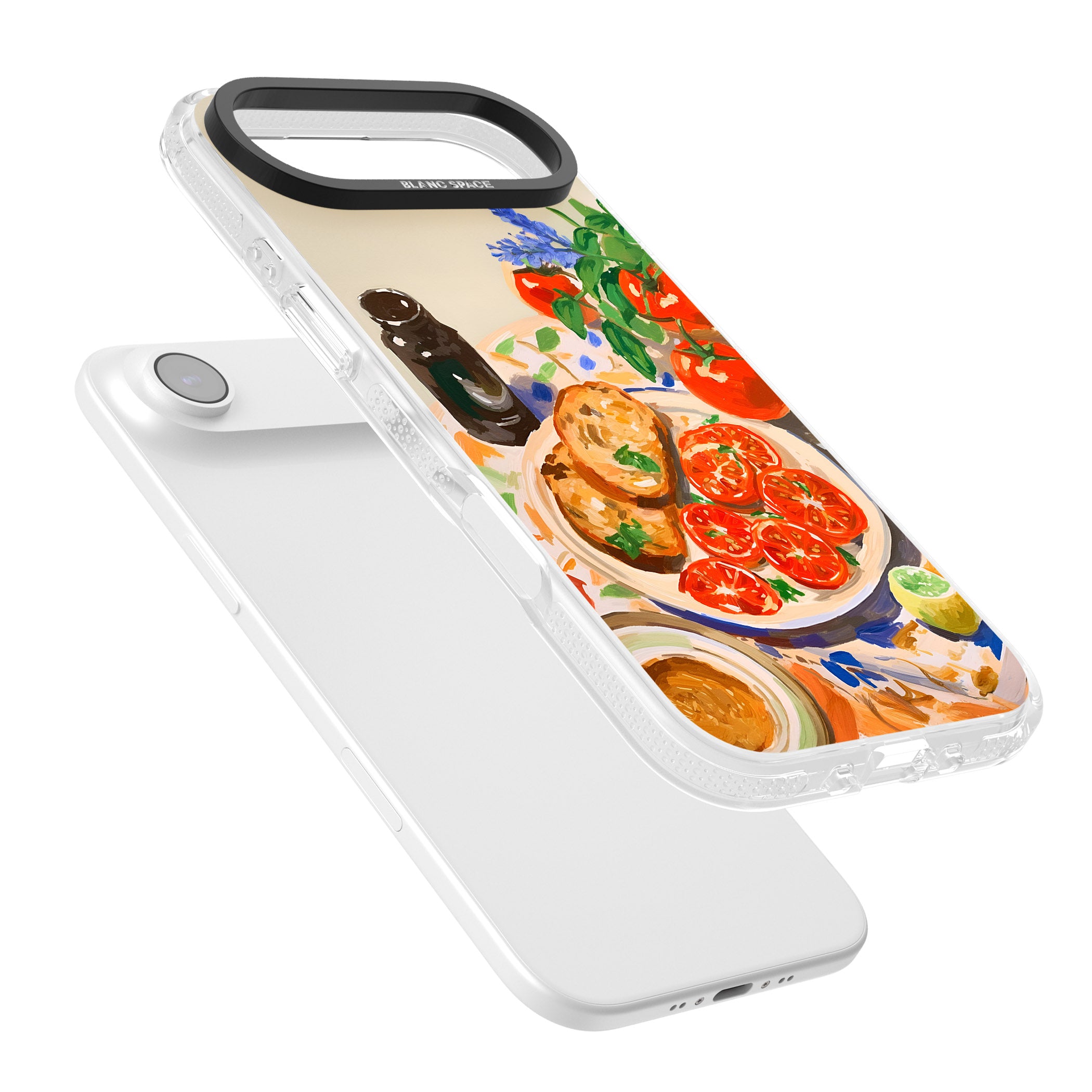 Bruschetta & Tomatoes iPhone 17 Air Impact Air Clear Phone Case Colours