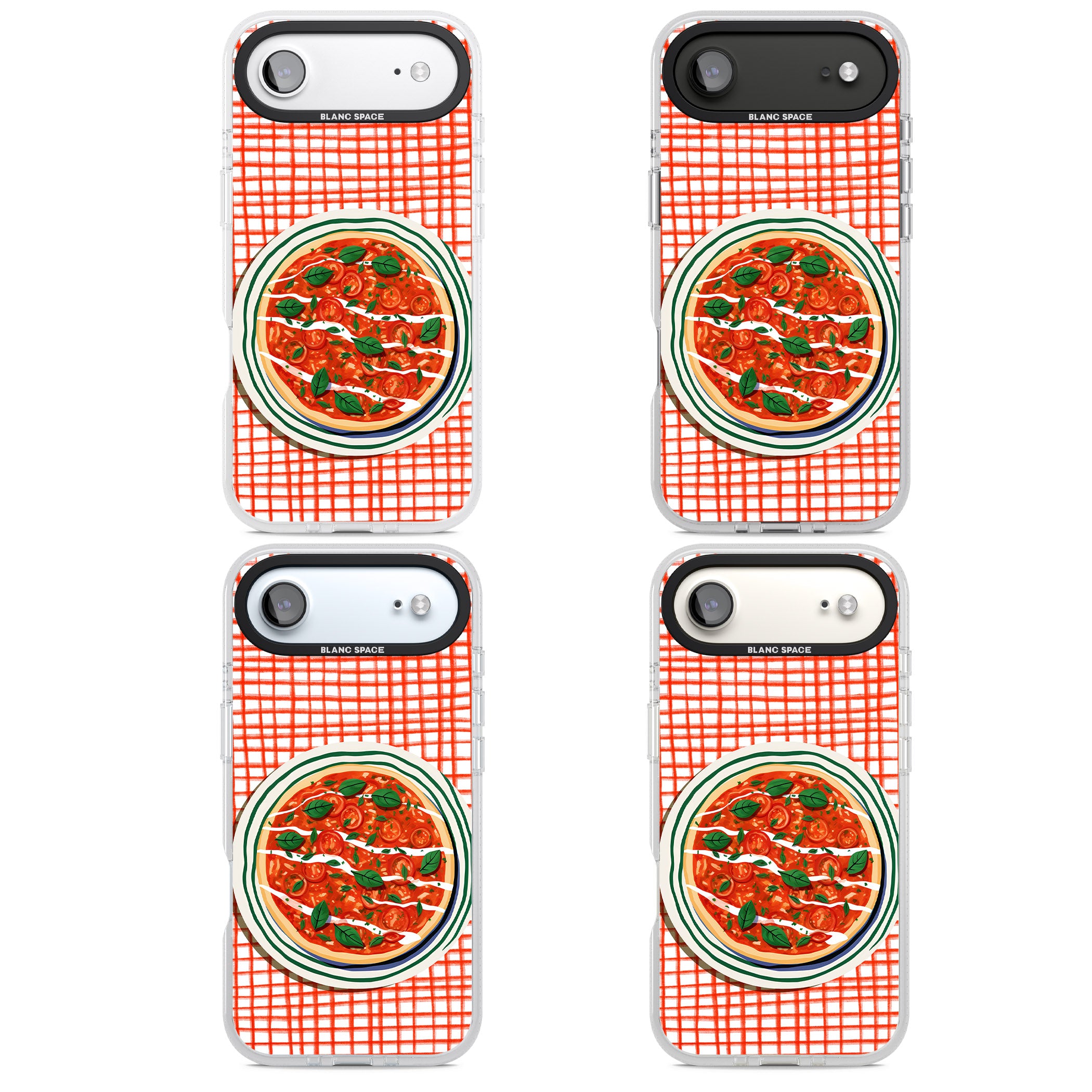 Margherita On Red Check iPhone 17 Air Impact Air Clear Phone Case APT Impact Protection