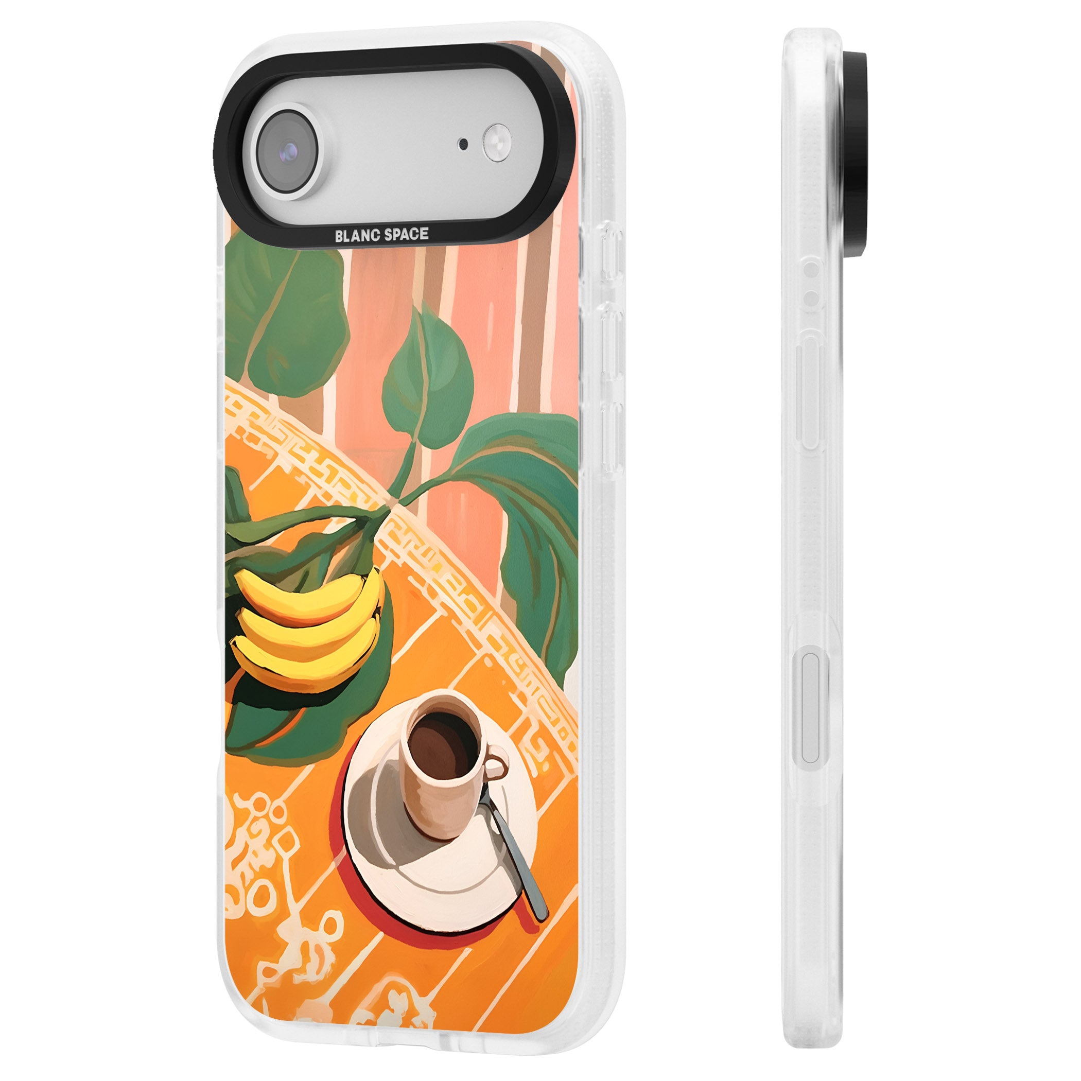 Mediterranean Breakfast iPhone 17 Air Impact Air Clear Phone Case Side Profile