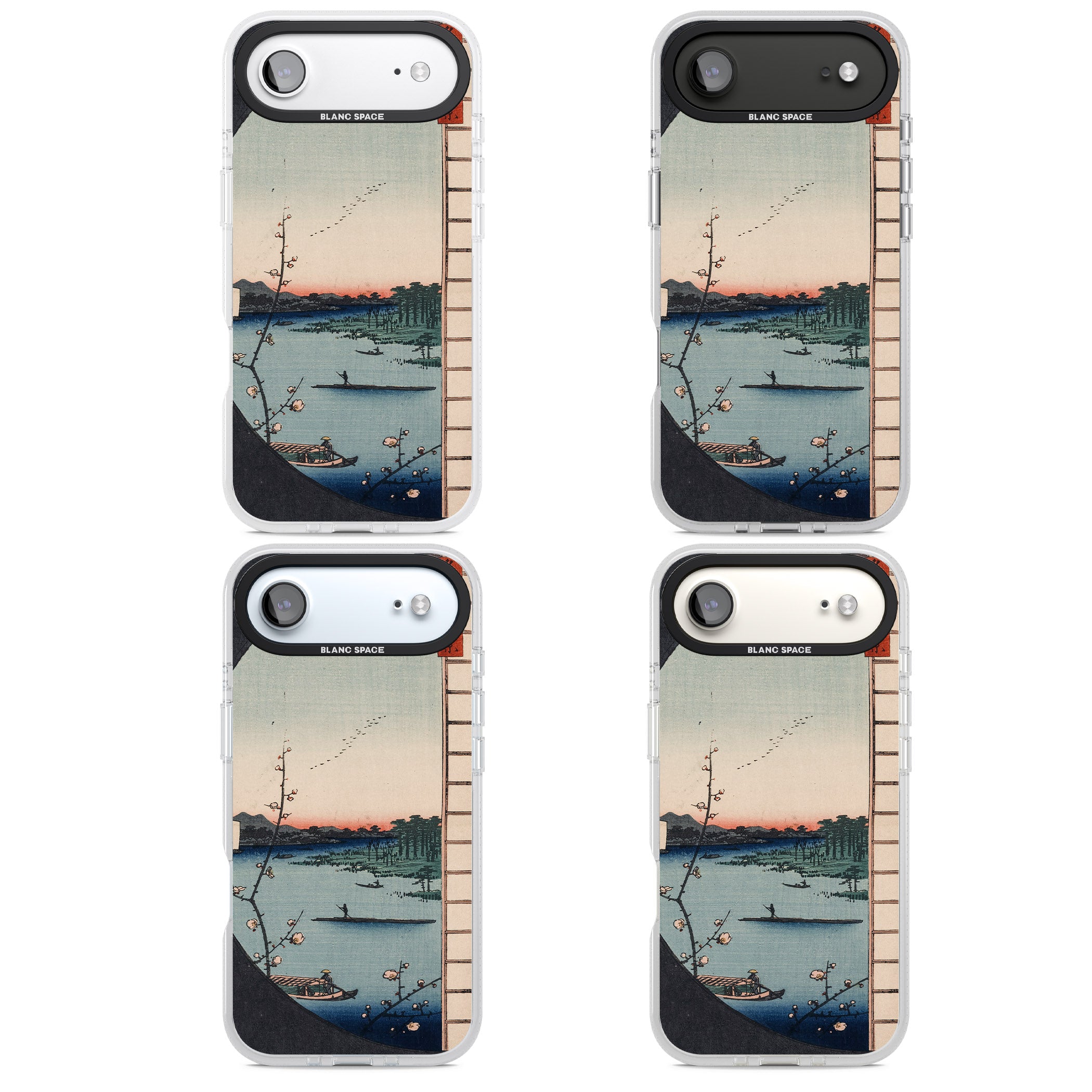 Vintage Japanese Illustrations Lake At Sunset iPhone 17 Air Impact Air Clear Phone Case APT Impact Protection
