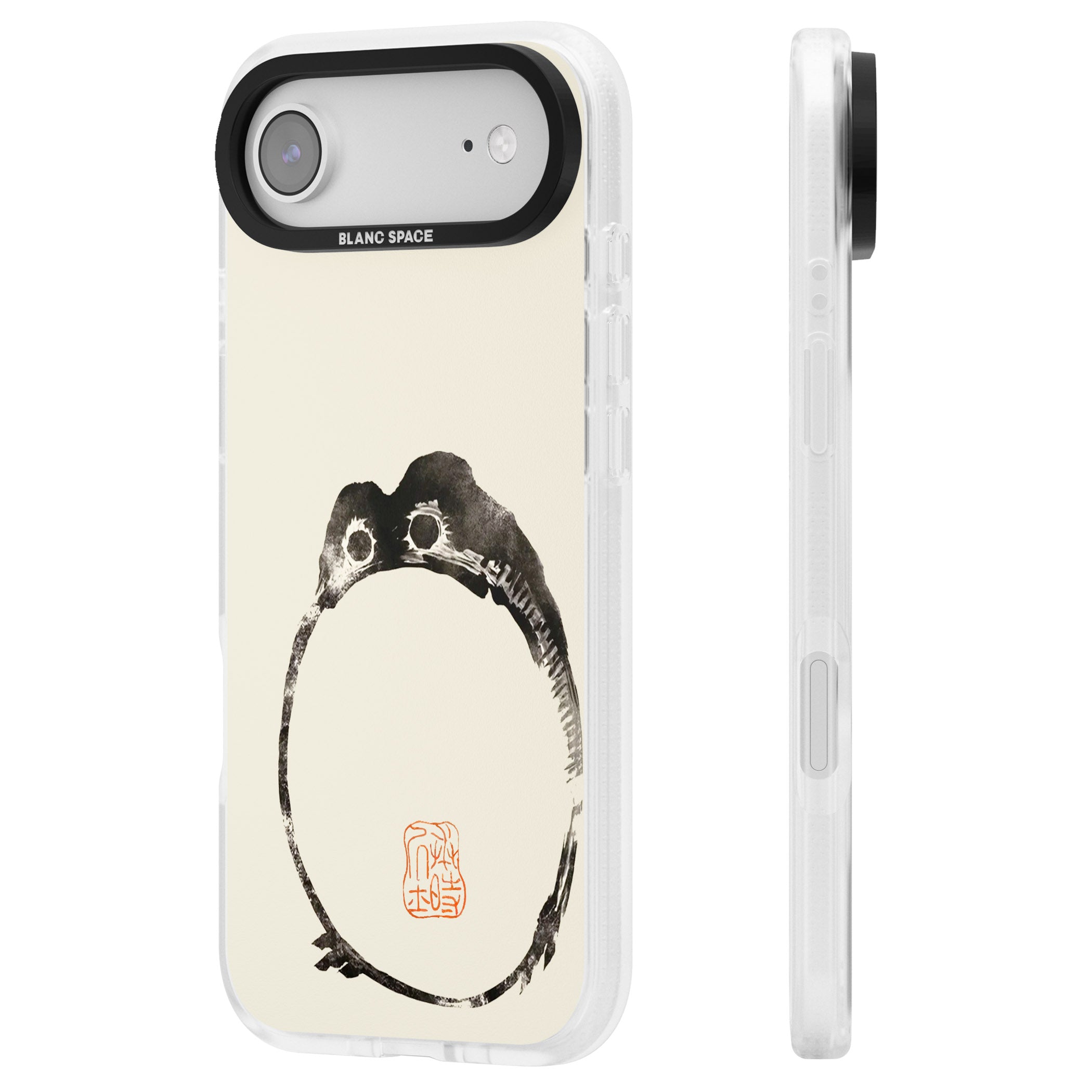 Matsumoto Hoji Round Frog iPhone 17 Air Impact Air Clear Phone Case Side Profile