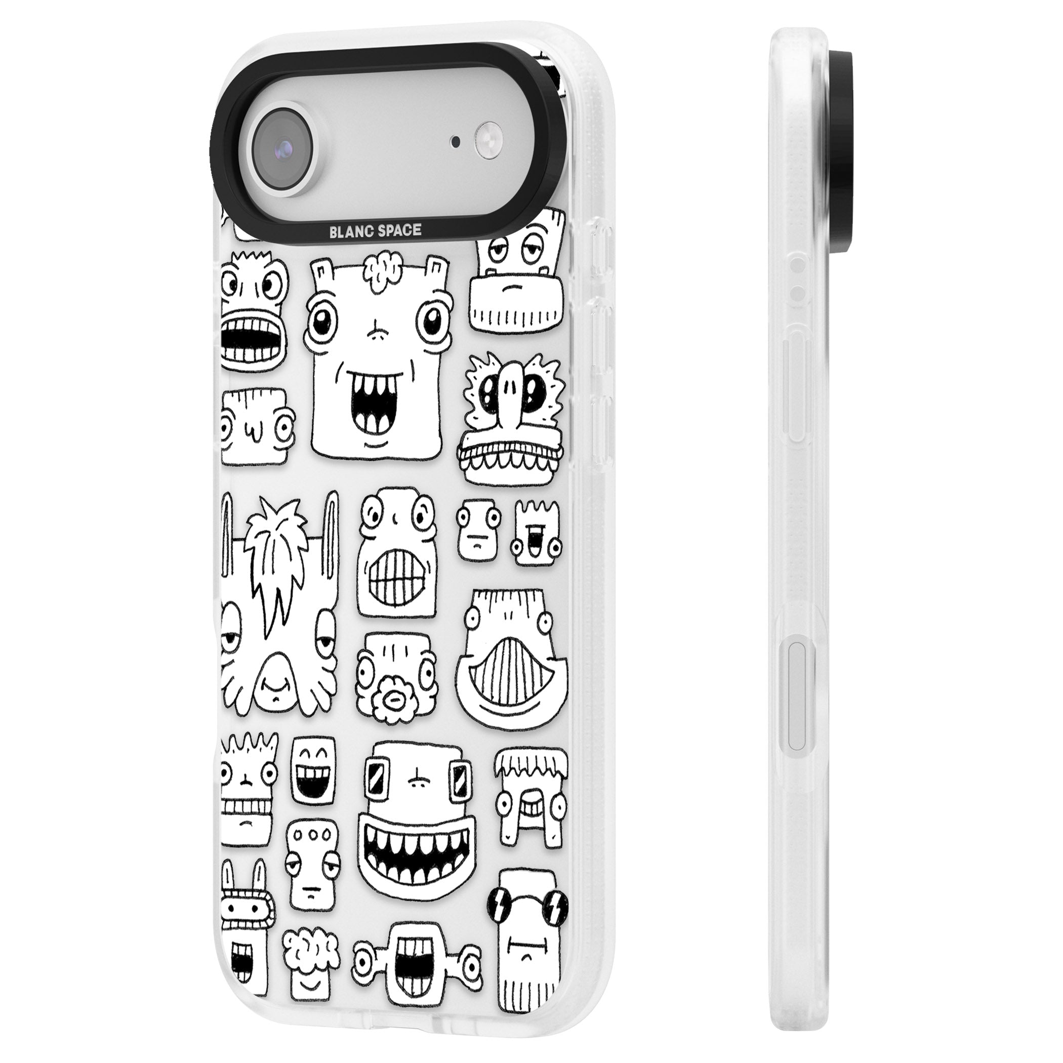 Burst Heads iPhone 17 Air Impact Air Clear Phone Case Side Profile