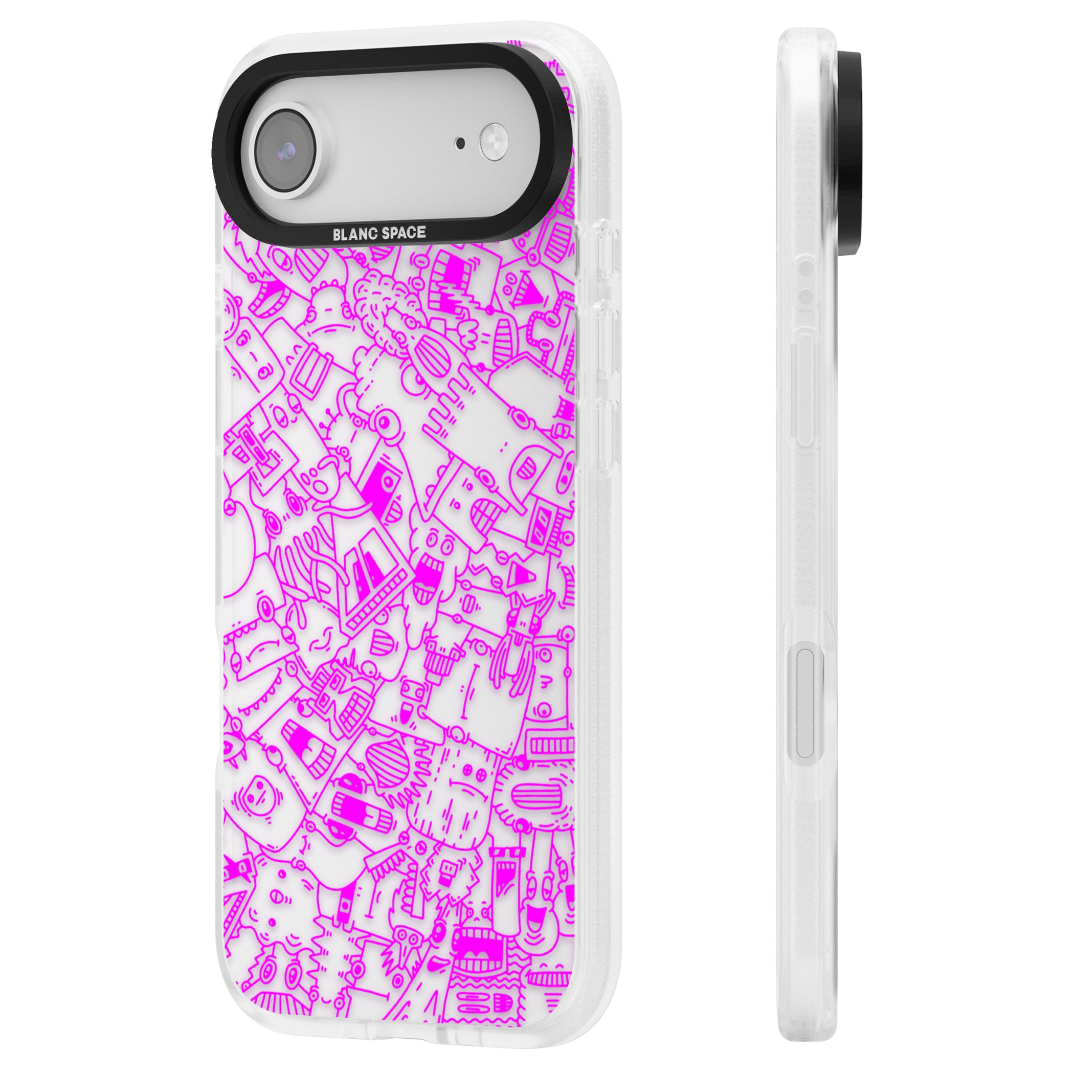 Pink Pals iPhone 17 Air Impact Air Clear Phone Case Side Profile