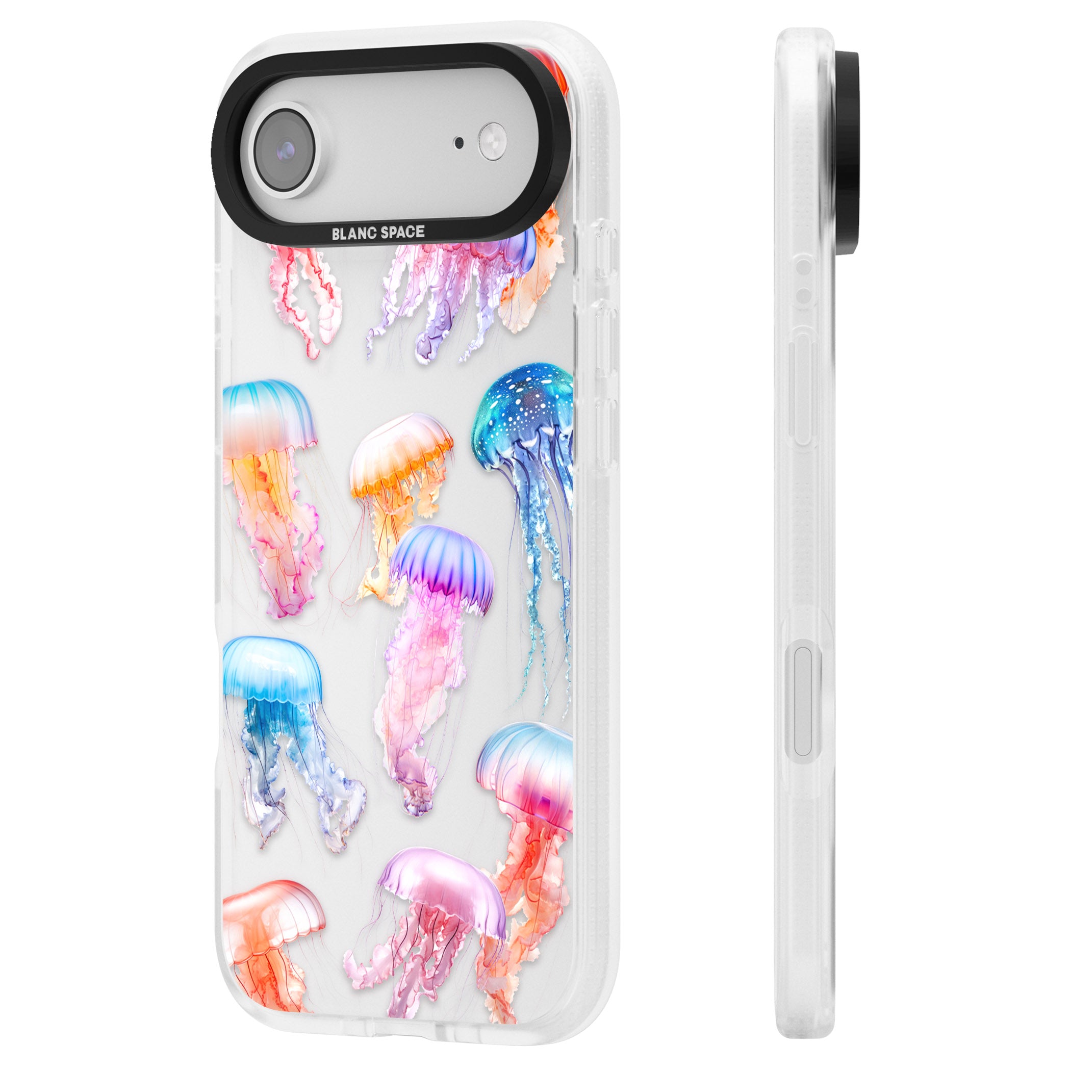 Vibrant Jellyfish iPhone 17 Air Impact Air Clear Phone Case Side Profile
