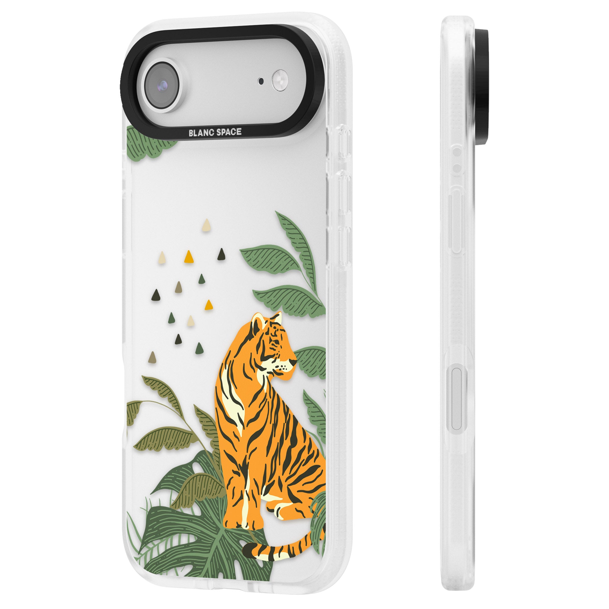 Tiger Jungle iPhone 17 Air Impact Air Clear Phone Case Side Profile