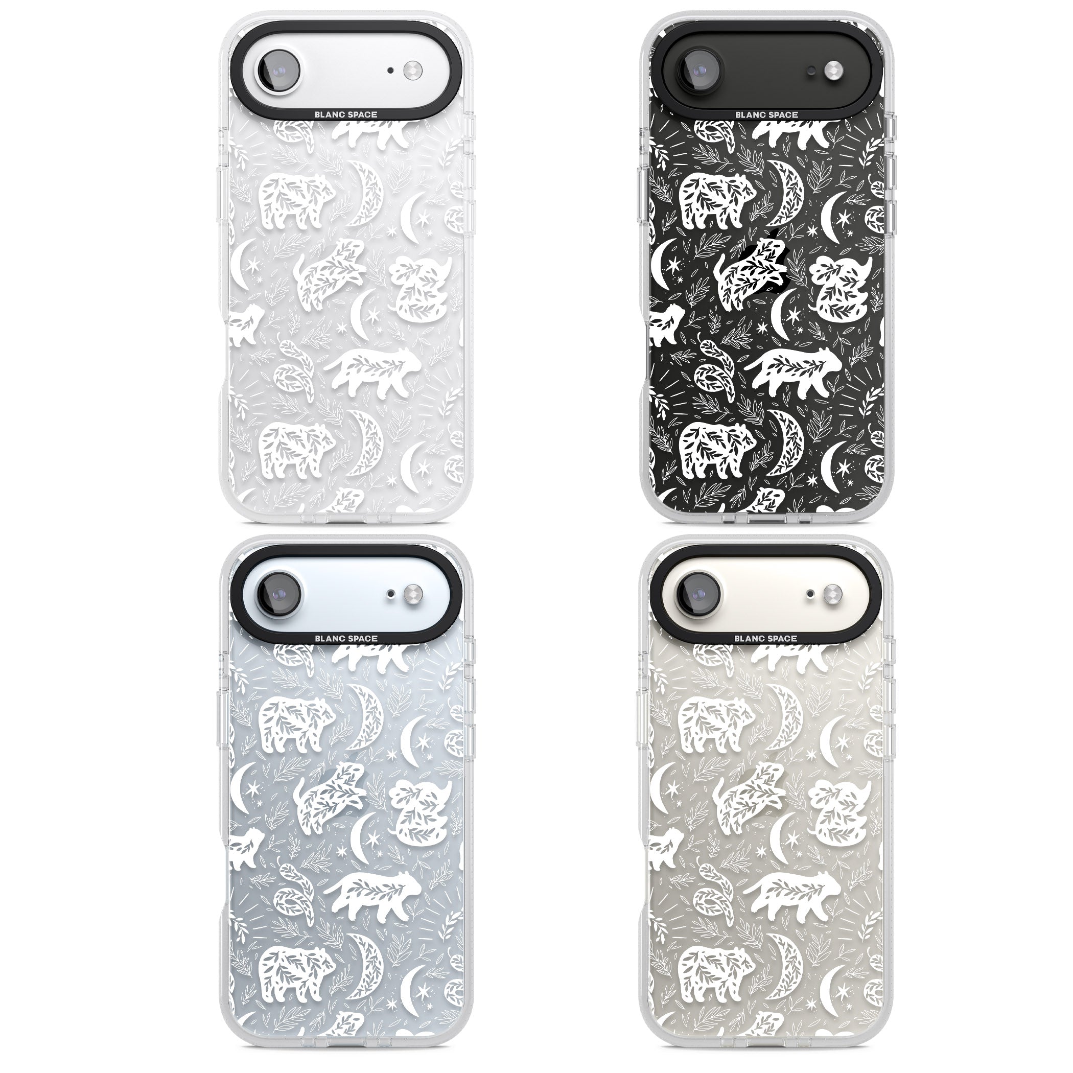 Forest Animal Silhouettes: White/Clear iPhone 17 Air Impact Air Clear Phone Case APT Impact Protection