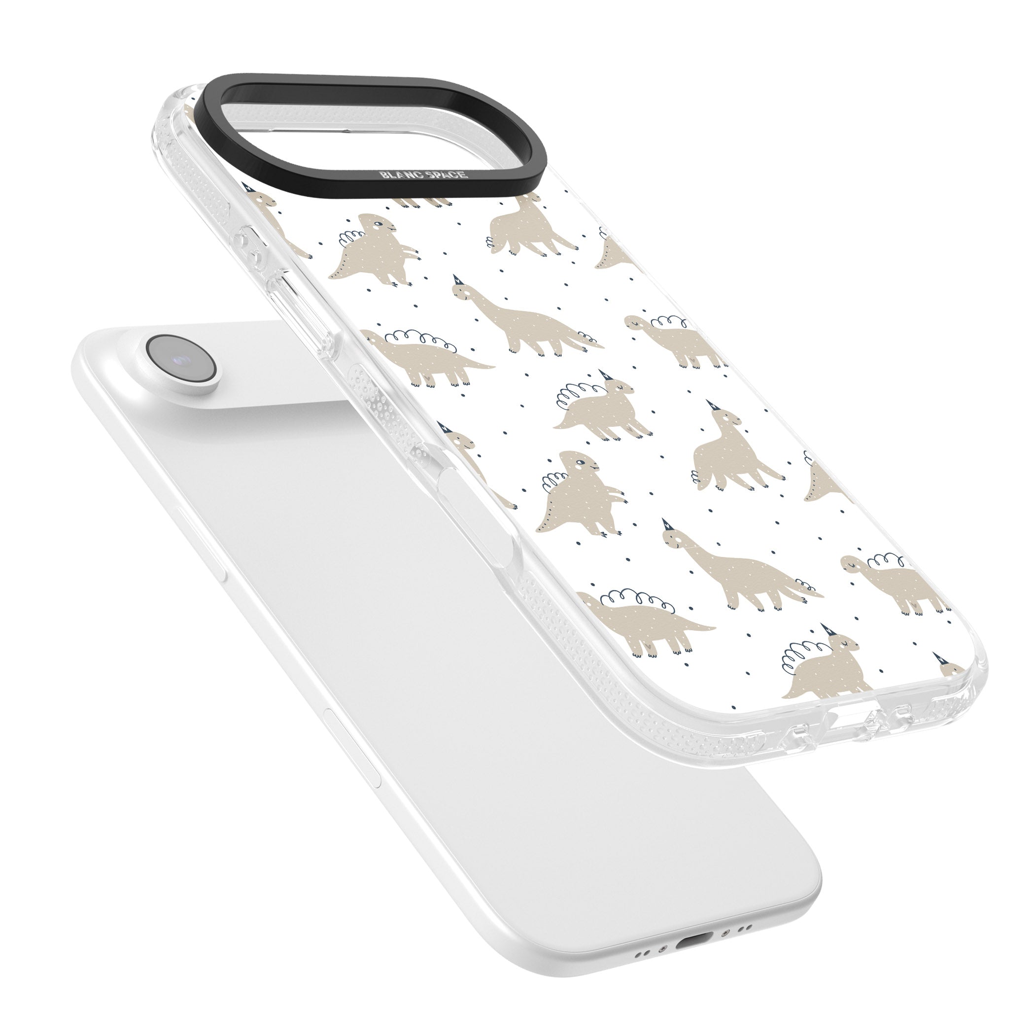 Party Dino Pattern iPhone 17 Air Impact Air Clear Phone Case Colours
