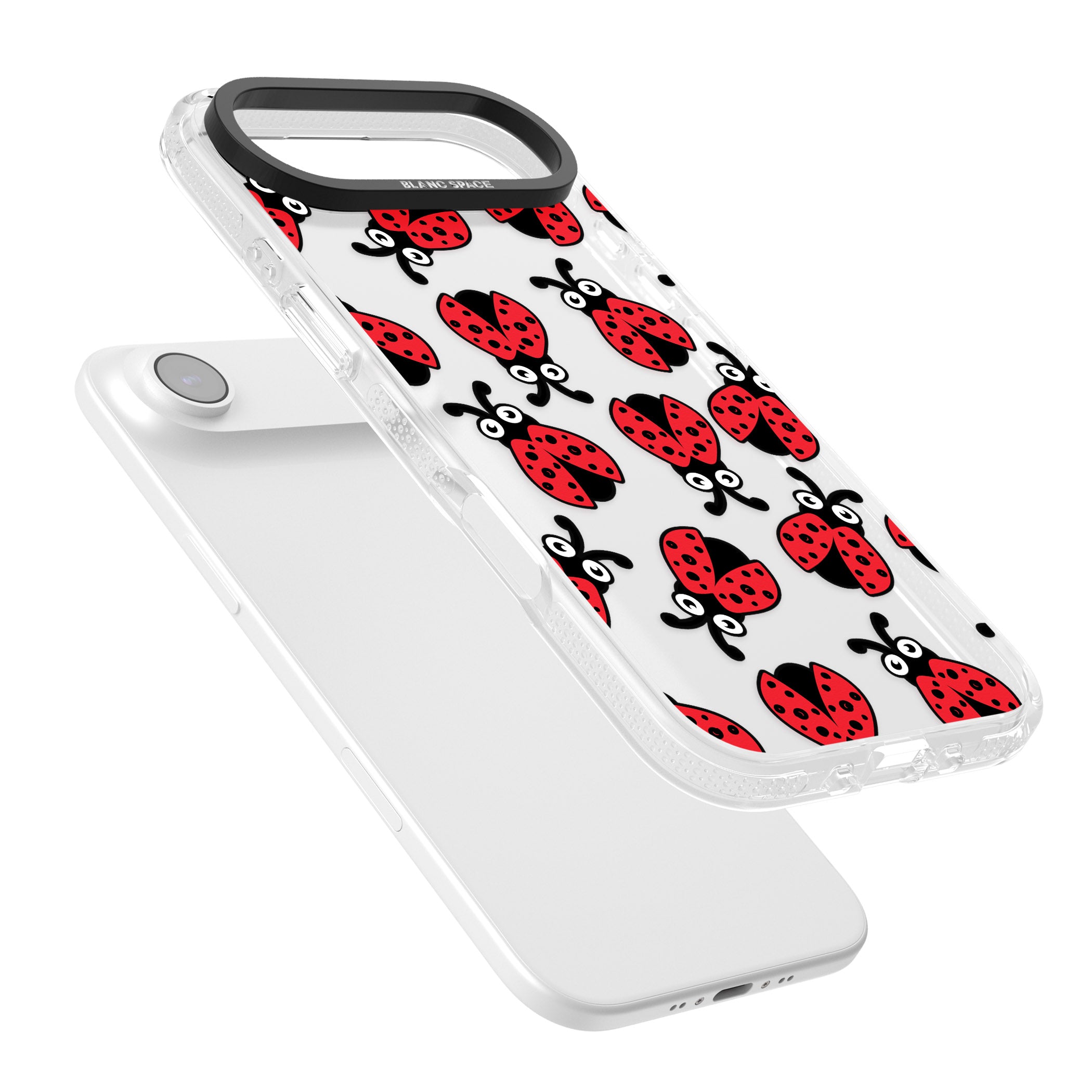Ladybug Pattern iPhone 17 Air Impact Air Clear Phone Case Colours