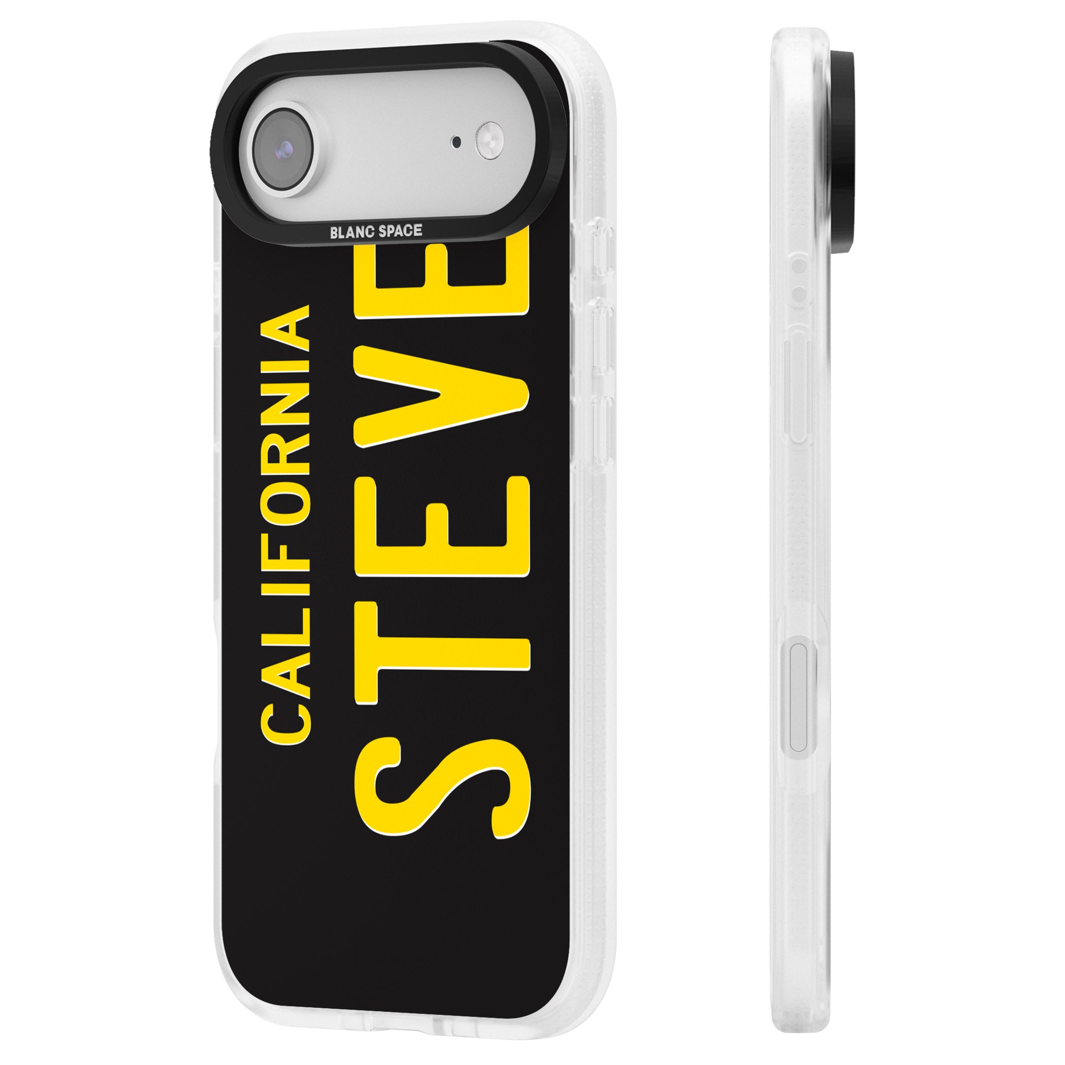 Personalised Vintage California License Plate iPhone 17 Air Impact Air Clear Phone Case Side Profile