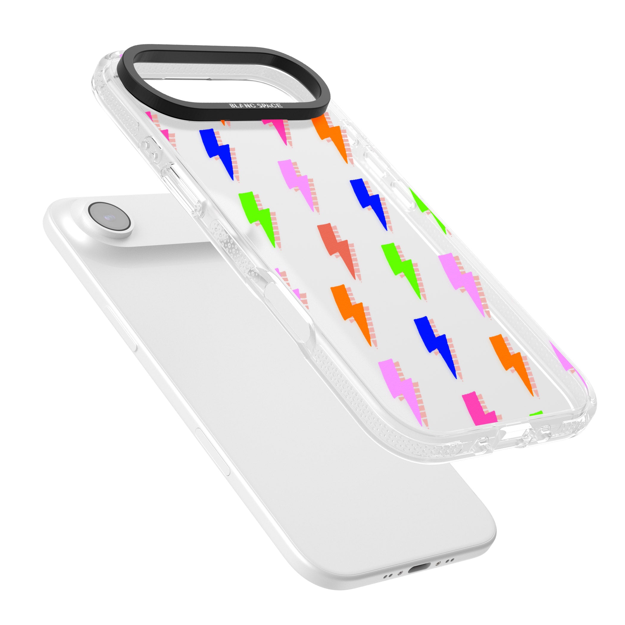Rainbow Pop Lightning iPhone 17 Air Impact Air Clear Phone Case Colours