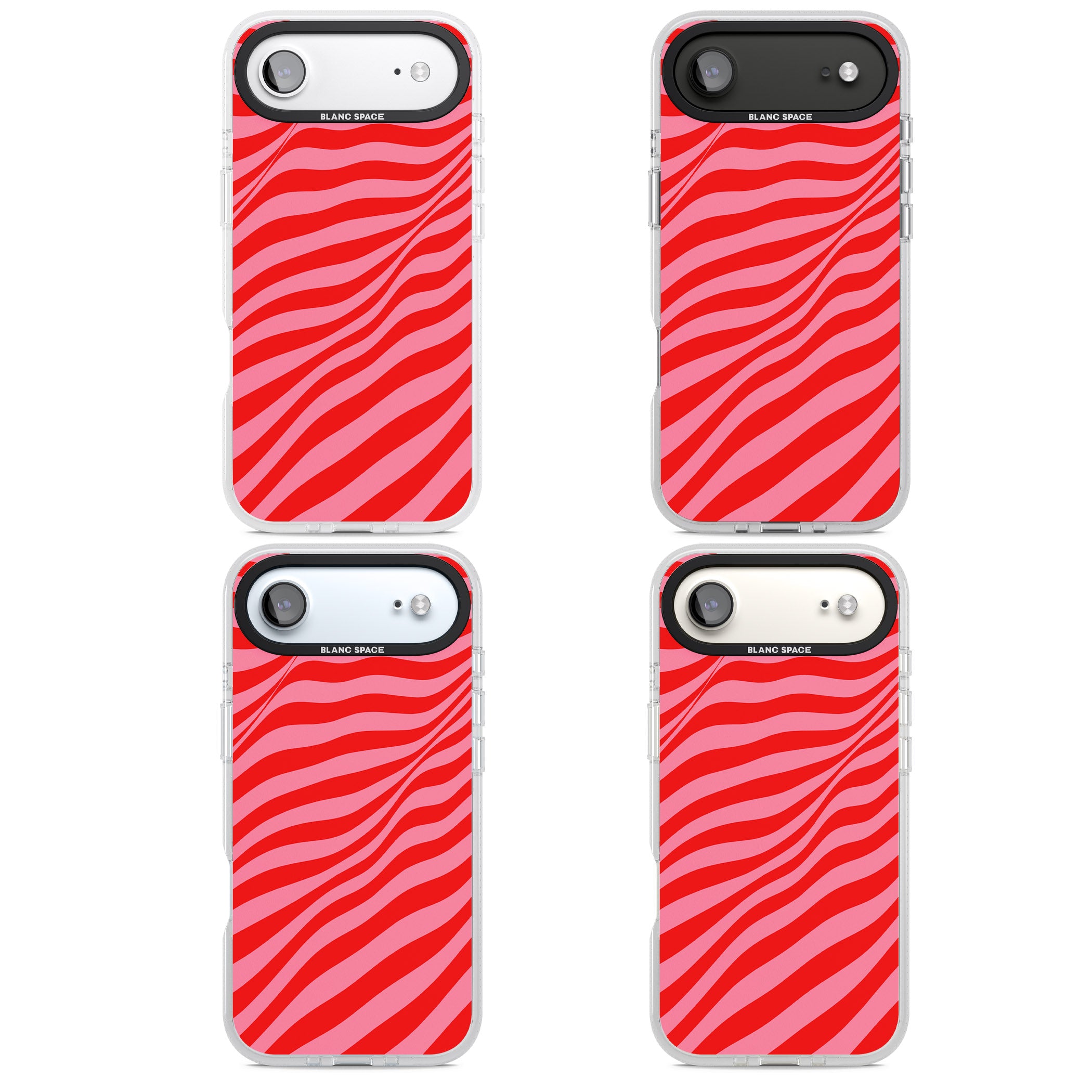 Pink & Red Distorted Line iPhone 17 Air Impact Air Clear Phone Case APT Impact Protection