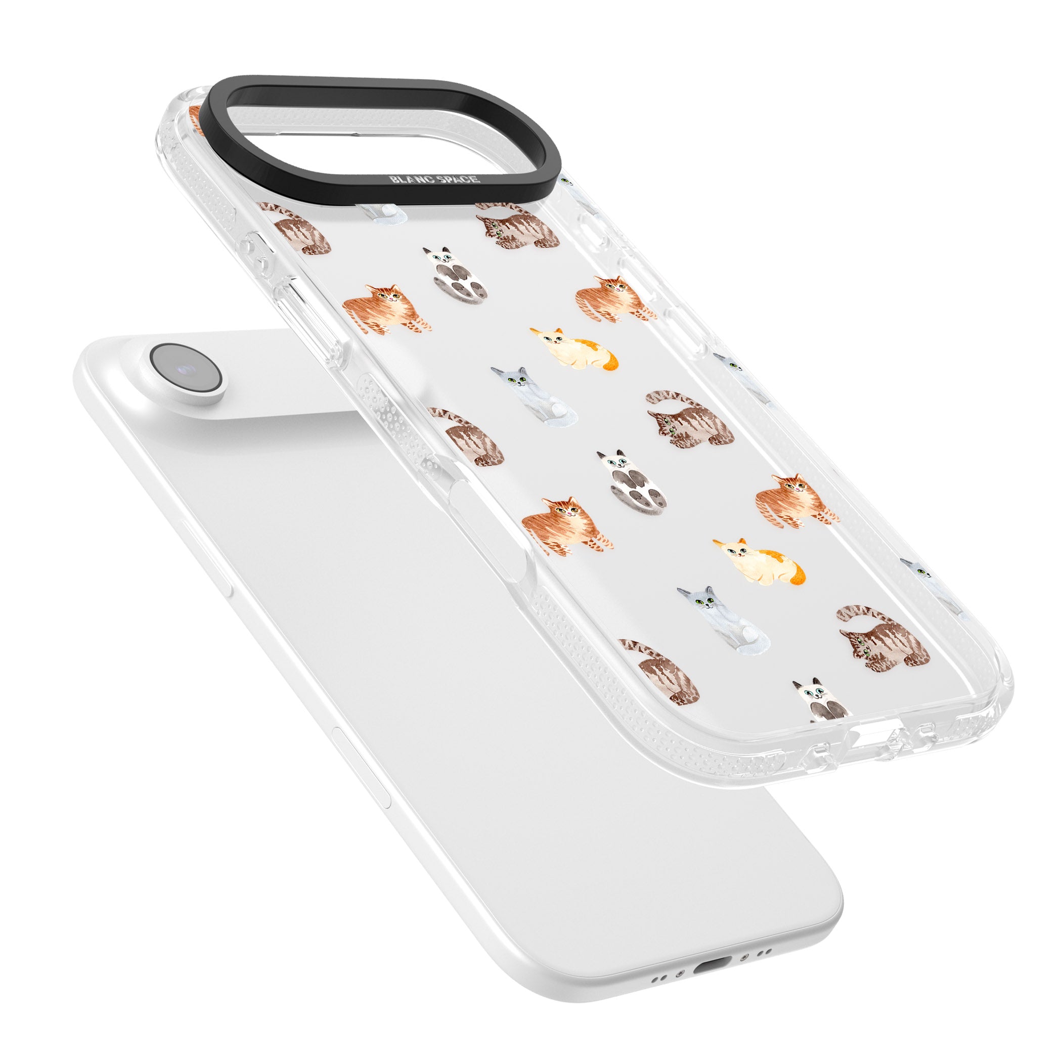 Cute Cat Pattern Classic iPhone 17 Air Impact Air Clear Phone Case Colours