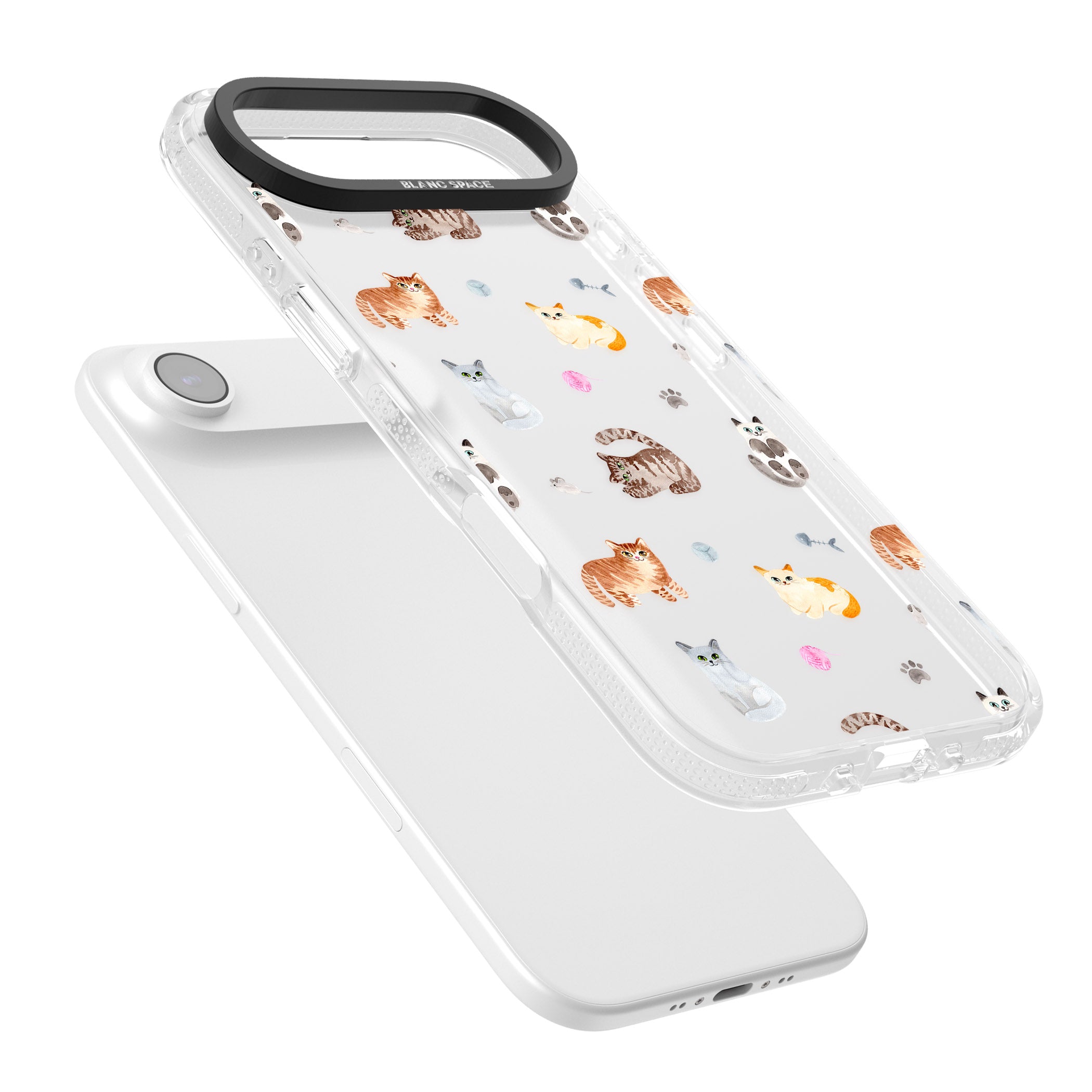 Playful Cats iPhone 17 Air Impact Air Clear Phone Case Colours