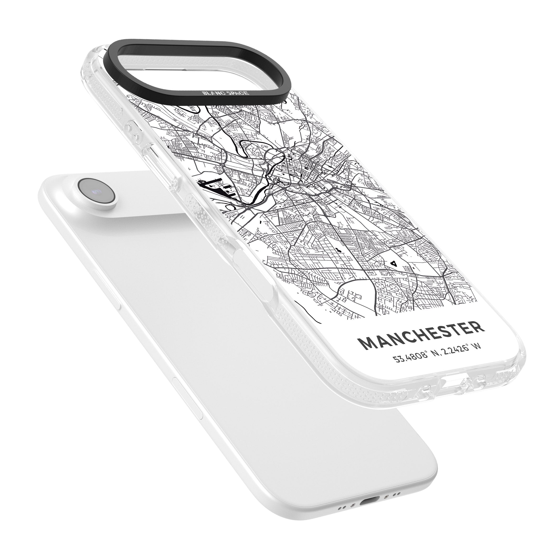 Manchester Map iPhone 17 Air Impact Air Clear Phone Case Colours