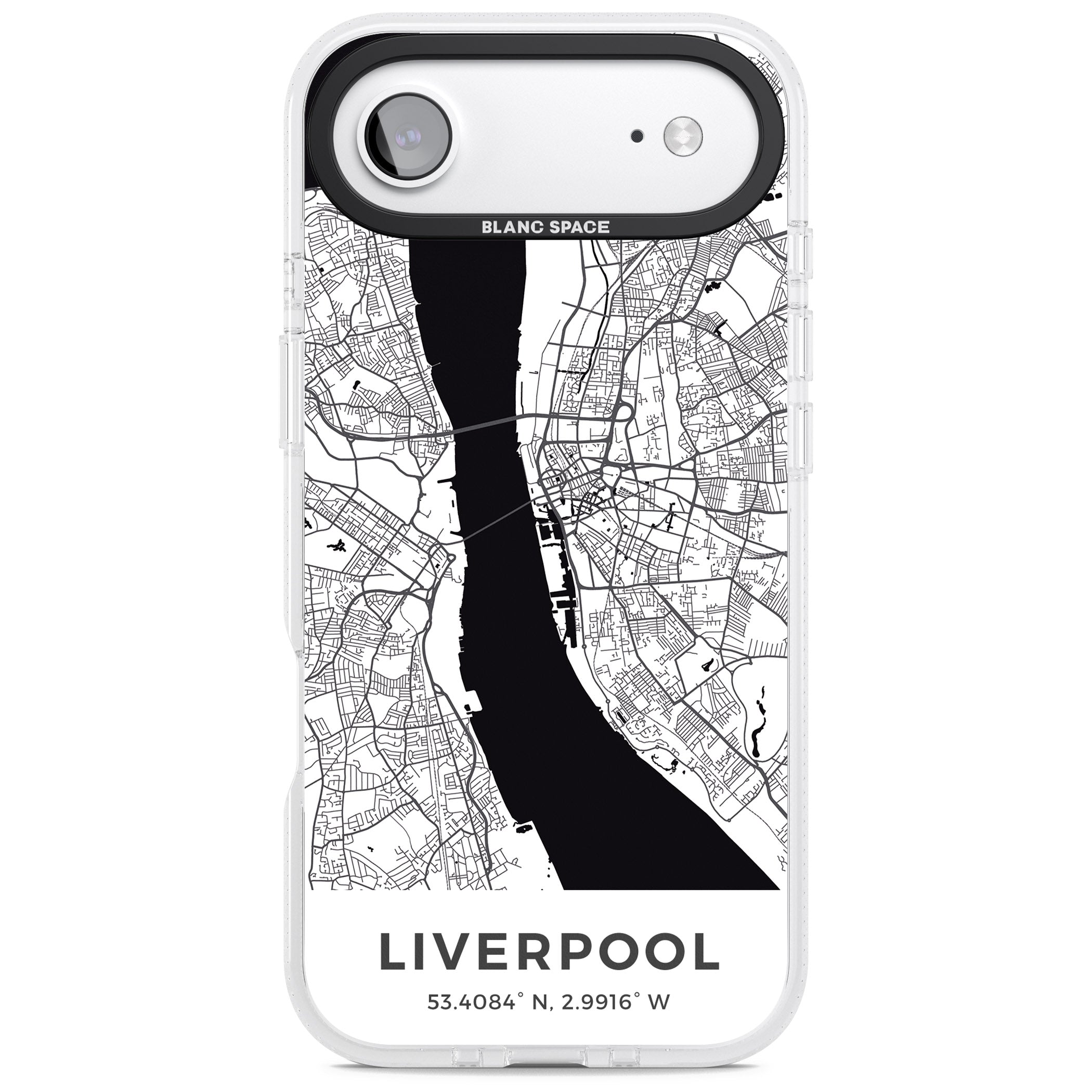 Liverpool Map iPhone 17 Air Impact Air Clear Phone Case