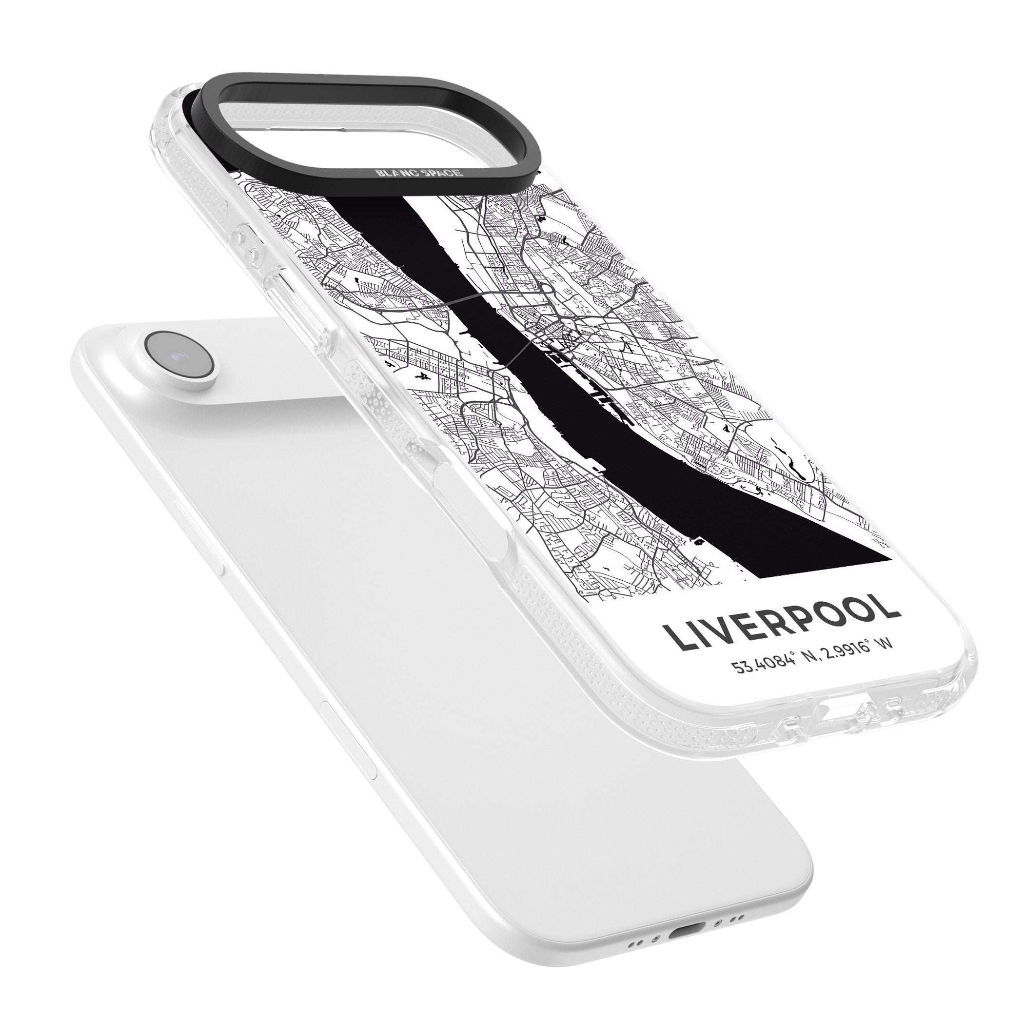 Liverpool Map iPhone 17 Air Impact Air Clear Phone Case Colours